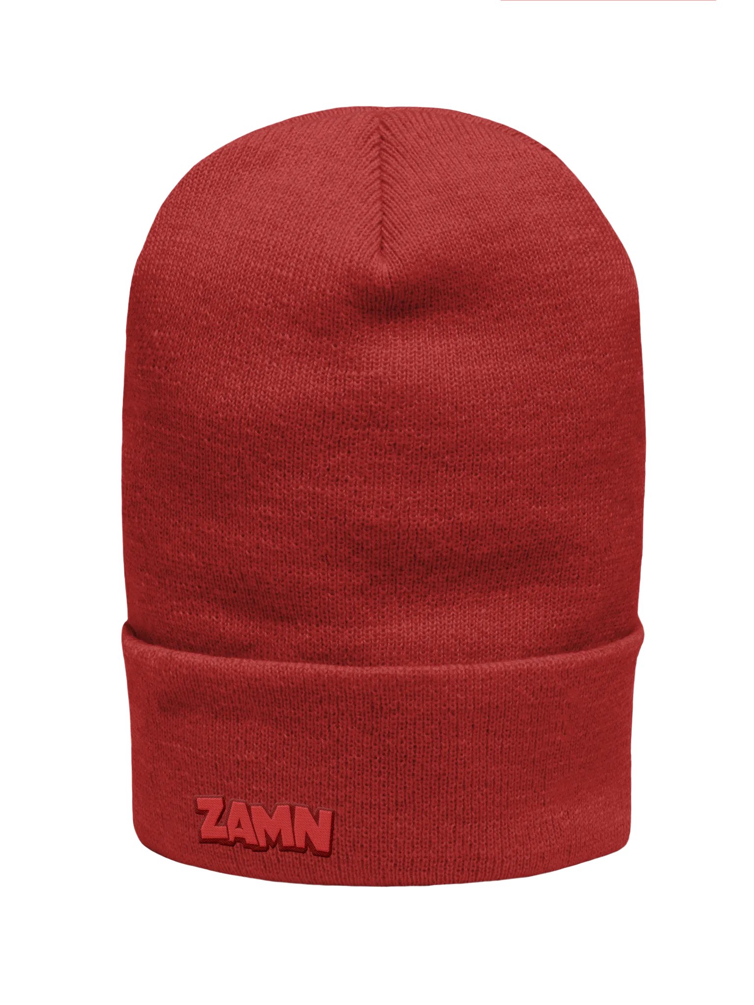 ZAMN Logo Beanie: Red product image (1)