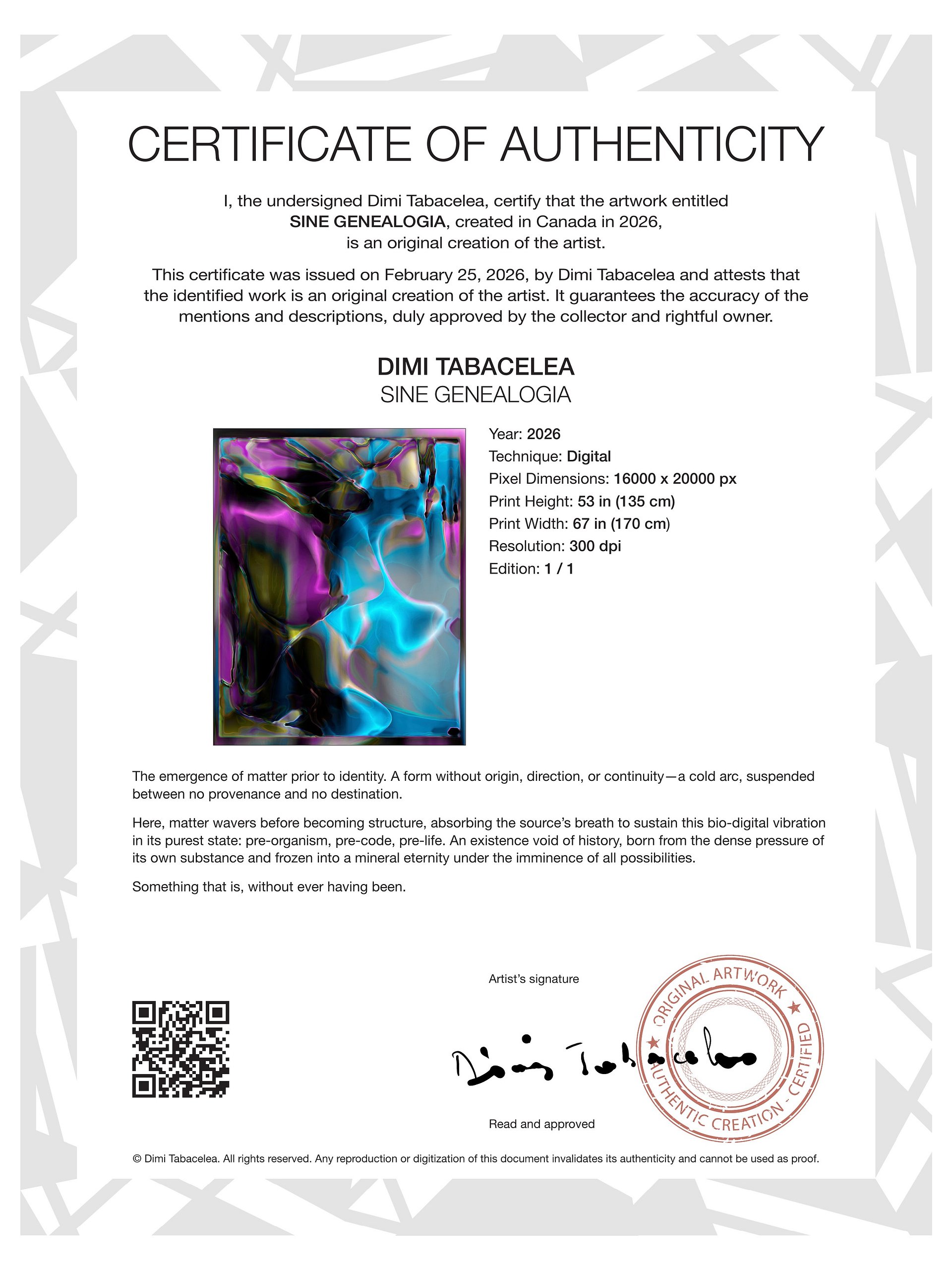 SINE GENEALOGIA product image (2)