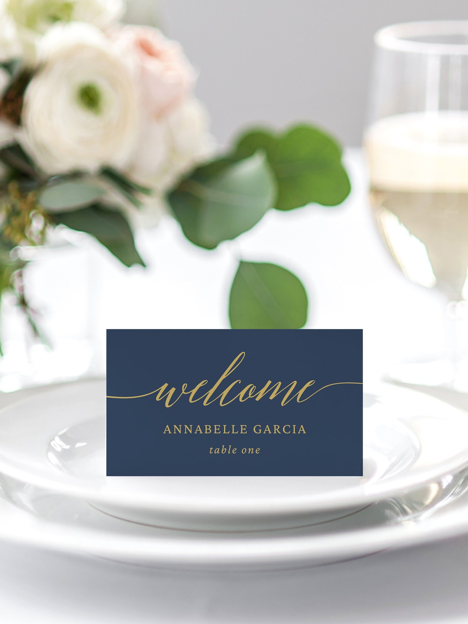 Modern Script Wedding Place Card Canva Template MSC product image (2)