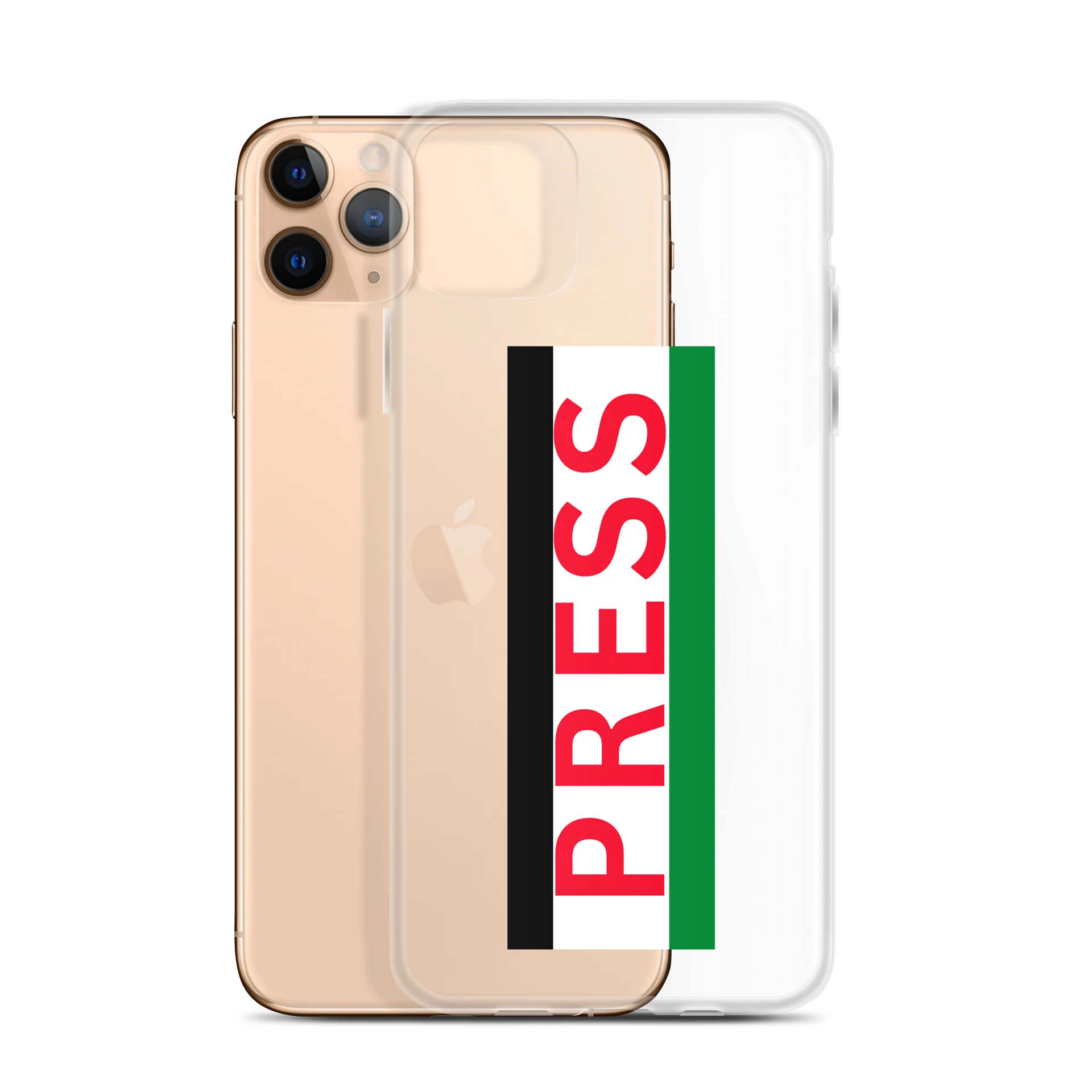 Press Palestine Resistance Flag Clear iPhone Case product image (31)