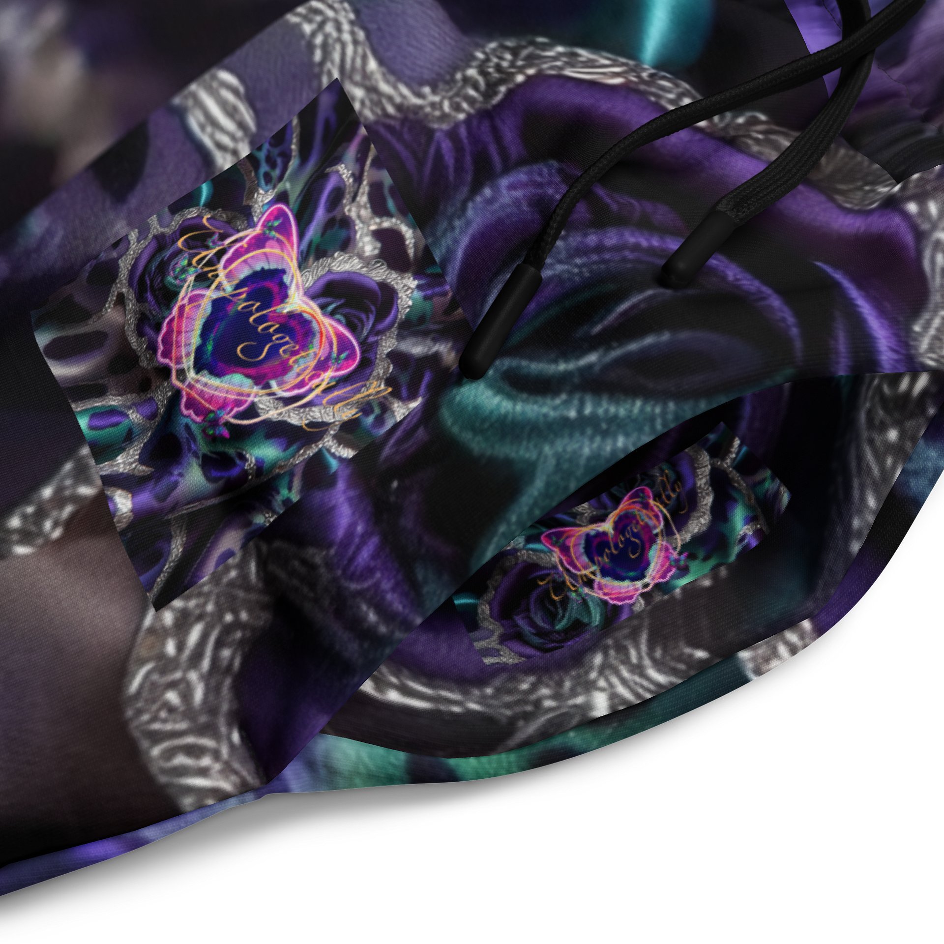 Teal Leopard Rose Unisex Joggers product image (3)