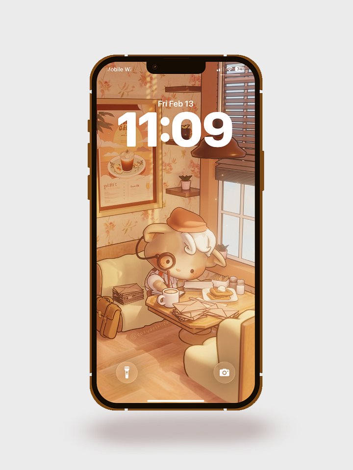 Free "Letters from Misto" Cafe Lofi iPhone Wallpaper | Cozy Desk Life product image (1)