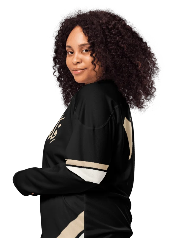 Arabic Palestine Long Sleeve Jersey Tan Hockey Oversized product image (5)