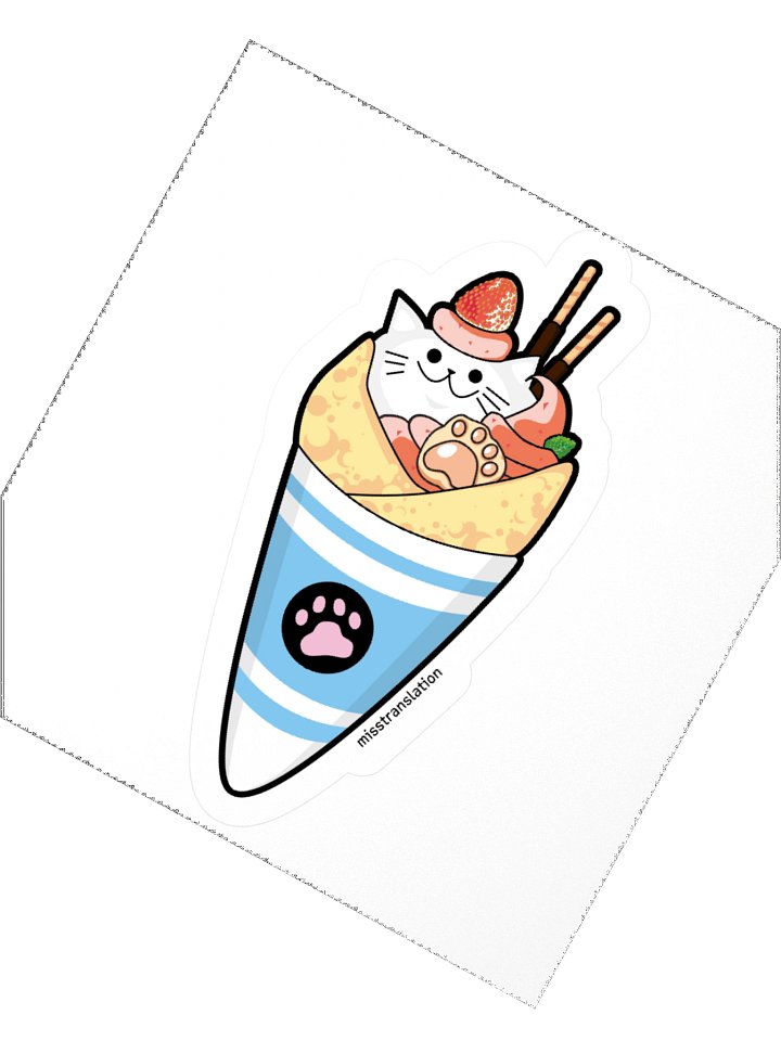 Crepe Cat Pocky Dessert Nyan Sticker product image (2)