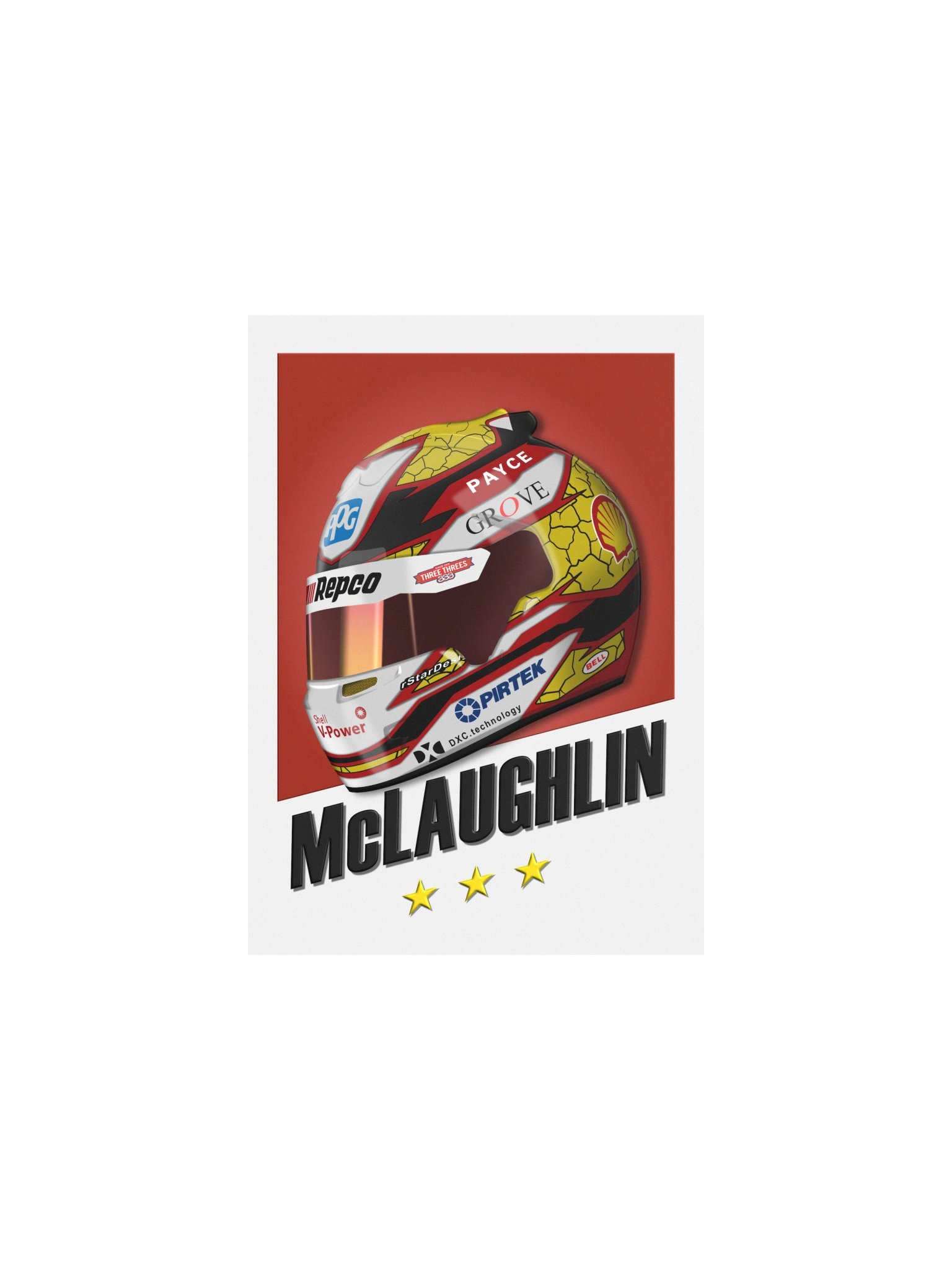 Scott McLaughlin V8 Supercars Helmet Poster product image (1)