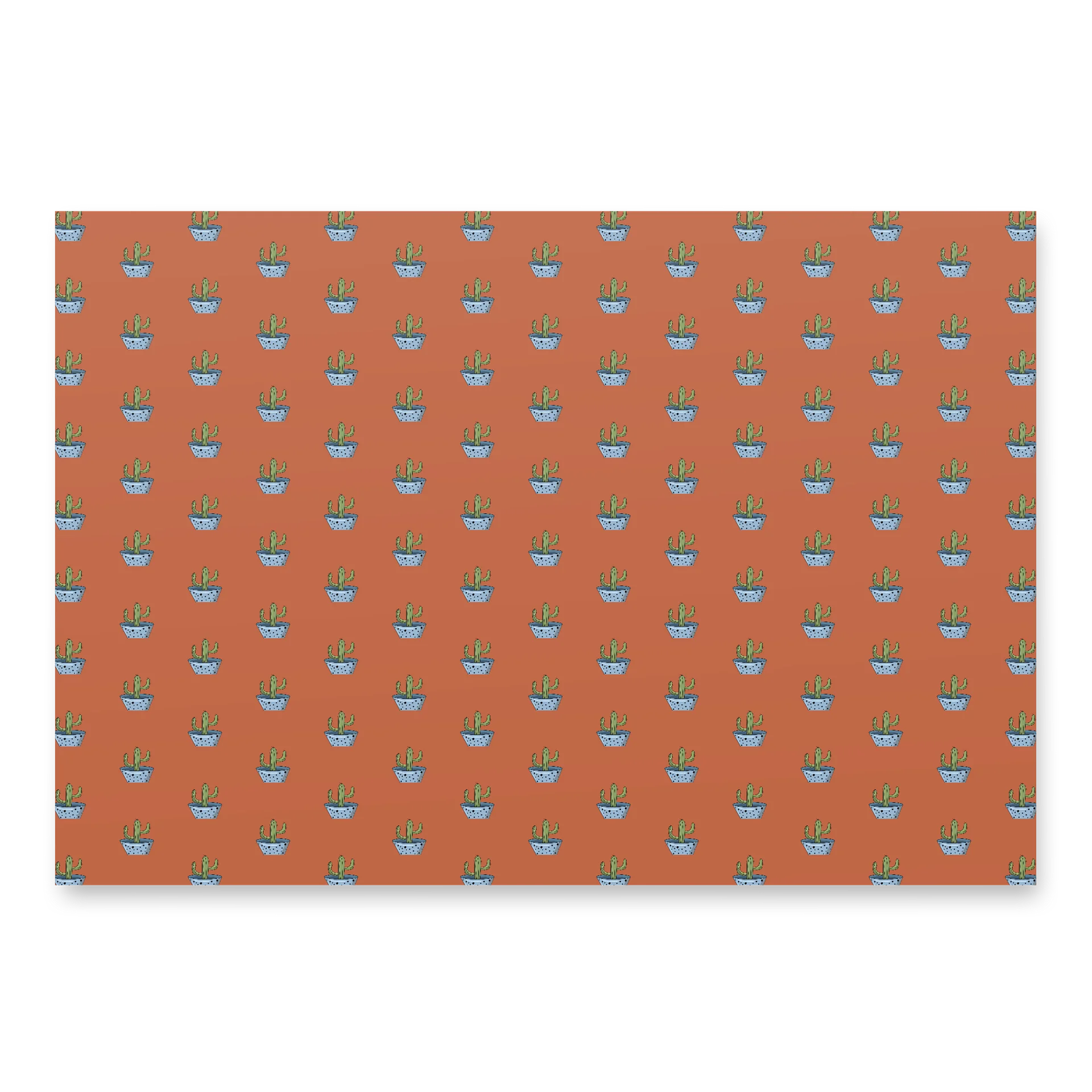 Terracotta Cactus Wrapping Paper, Modern Botanical Gift Packaging, 3-Sheet Bundle product image (4)