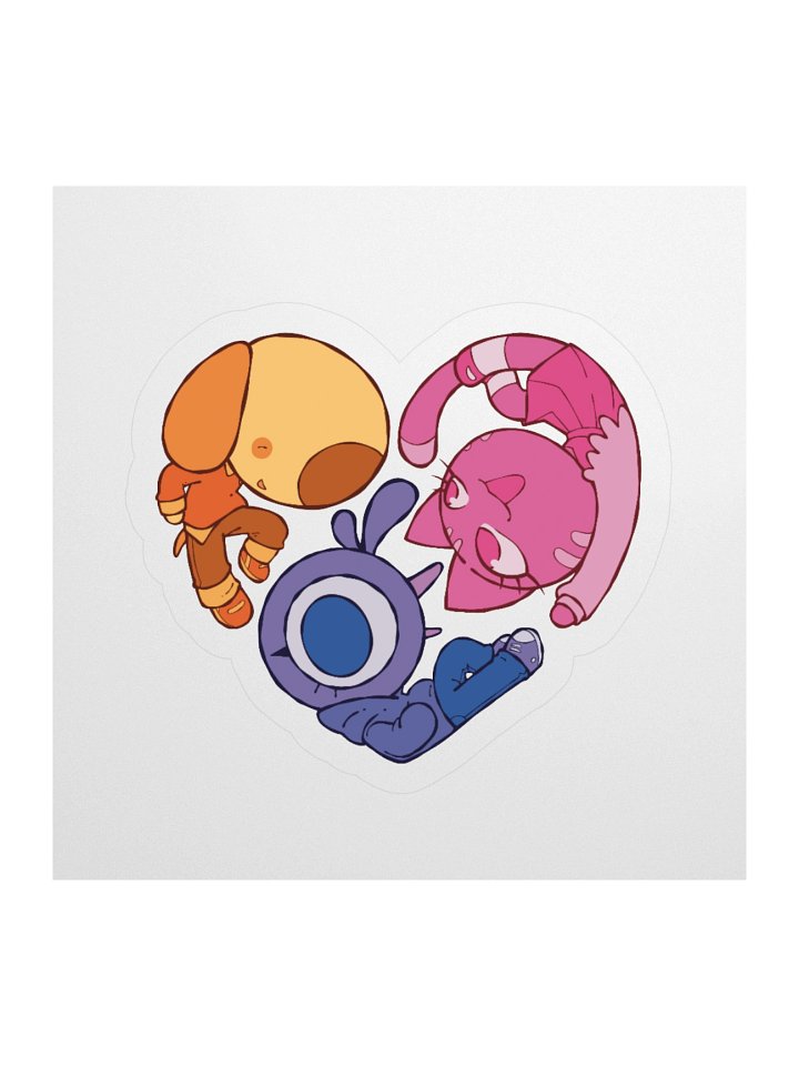 CatBirdDog Heart Sticker product image (3)