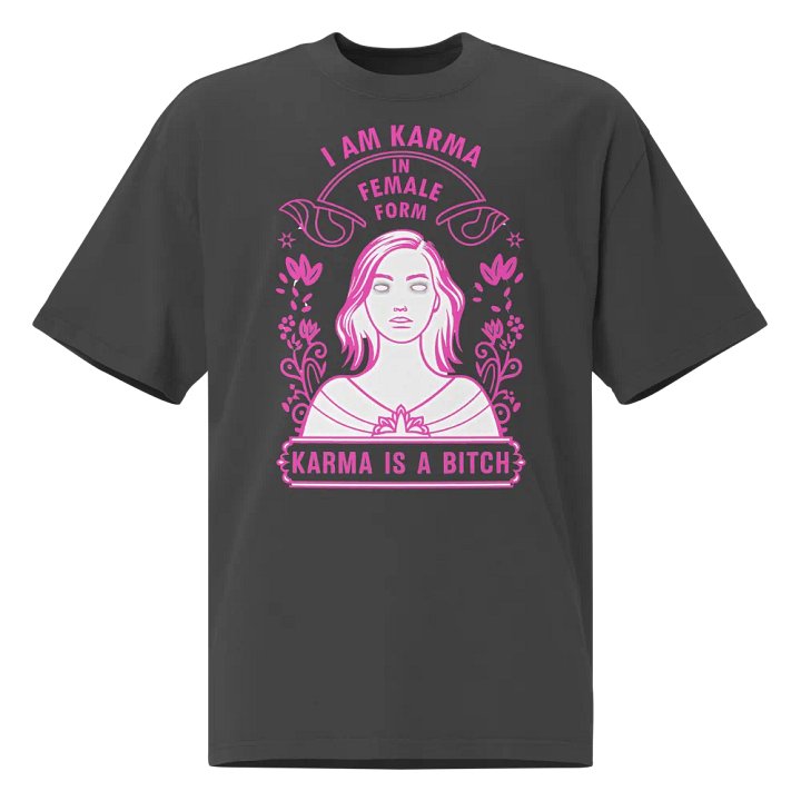Karma-Inspired Oversized Faded T-Shirt product image (1)