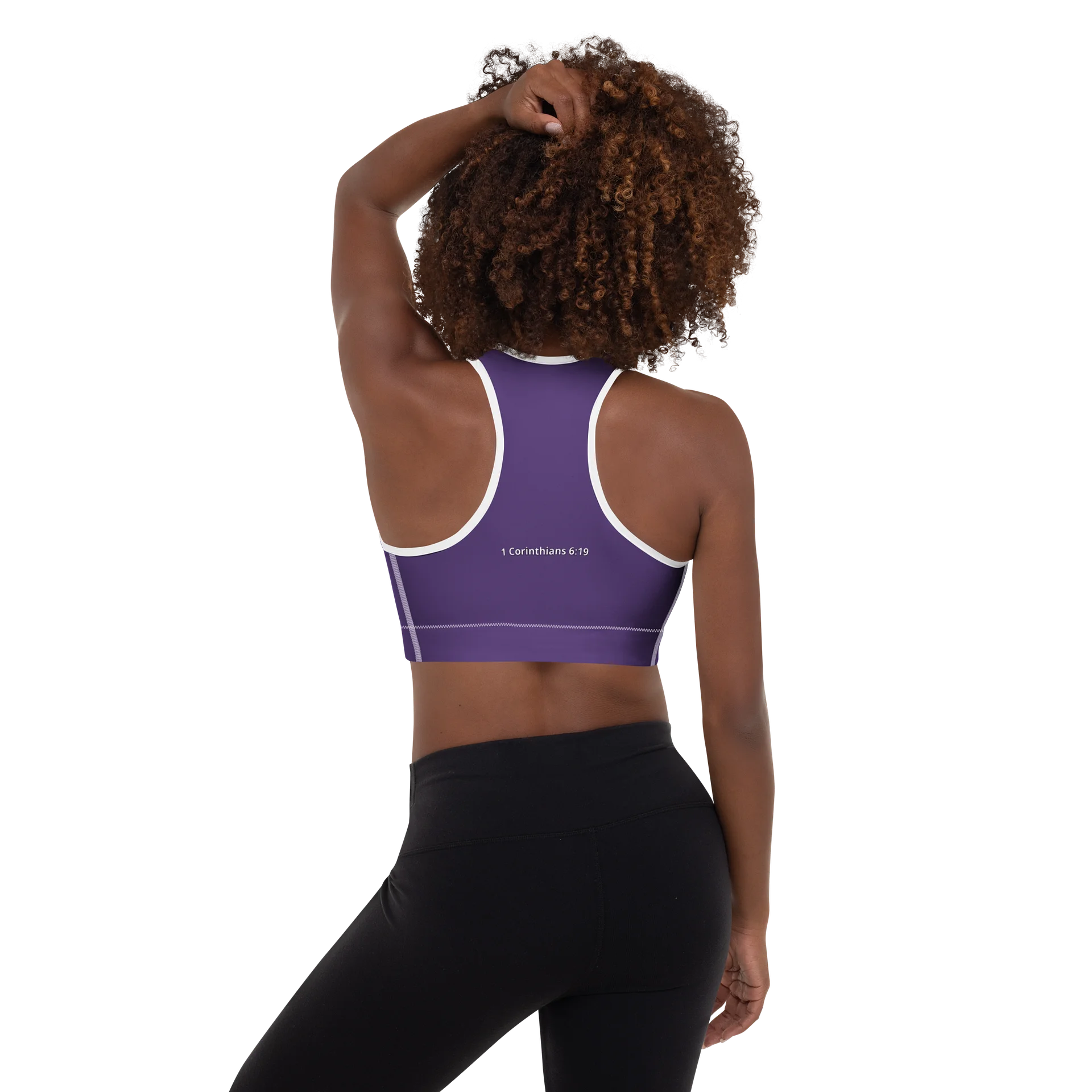 His House Womens Padded Sports Bra - Purple product image (3)