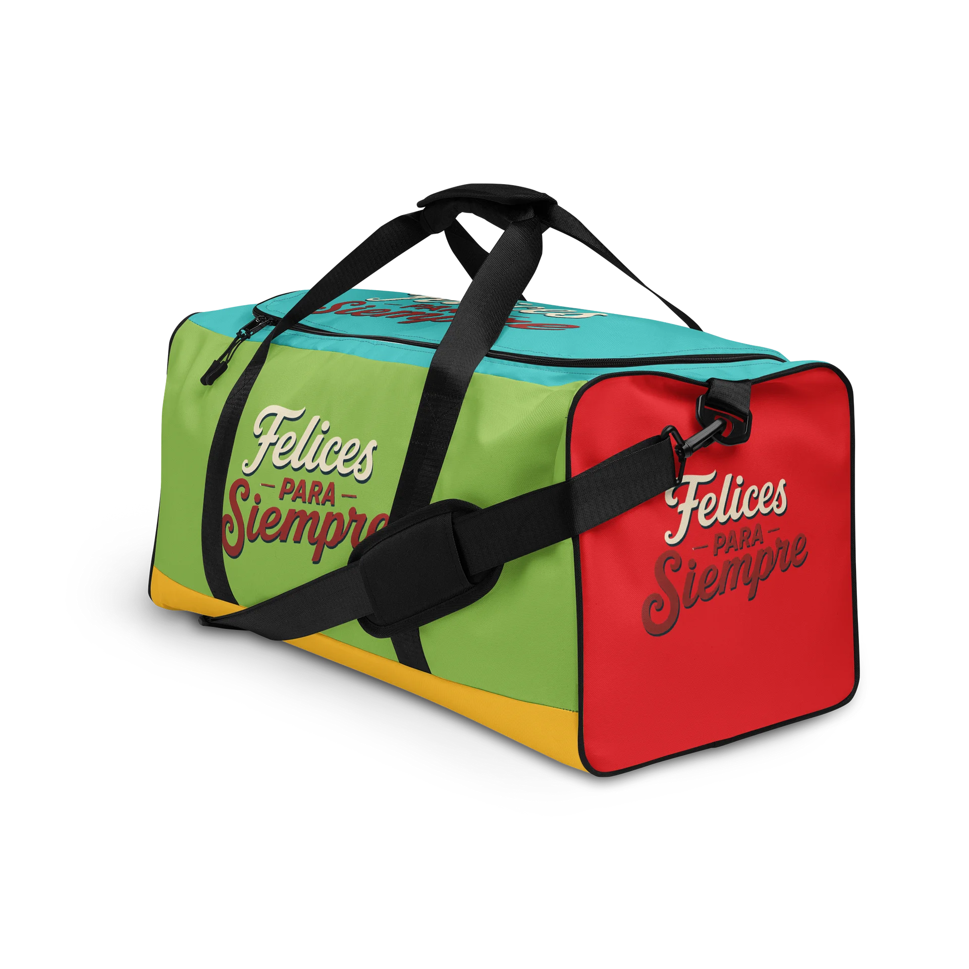 “Felices para Siempre” Colorful Duffle Travel & Gym Bag product image (5)