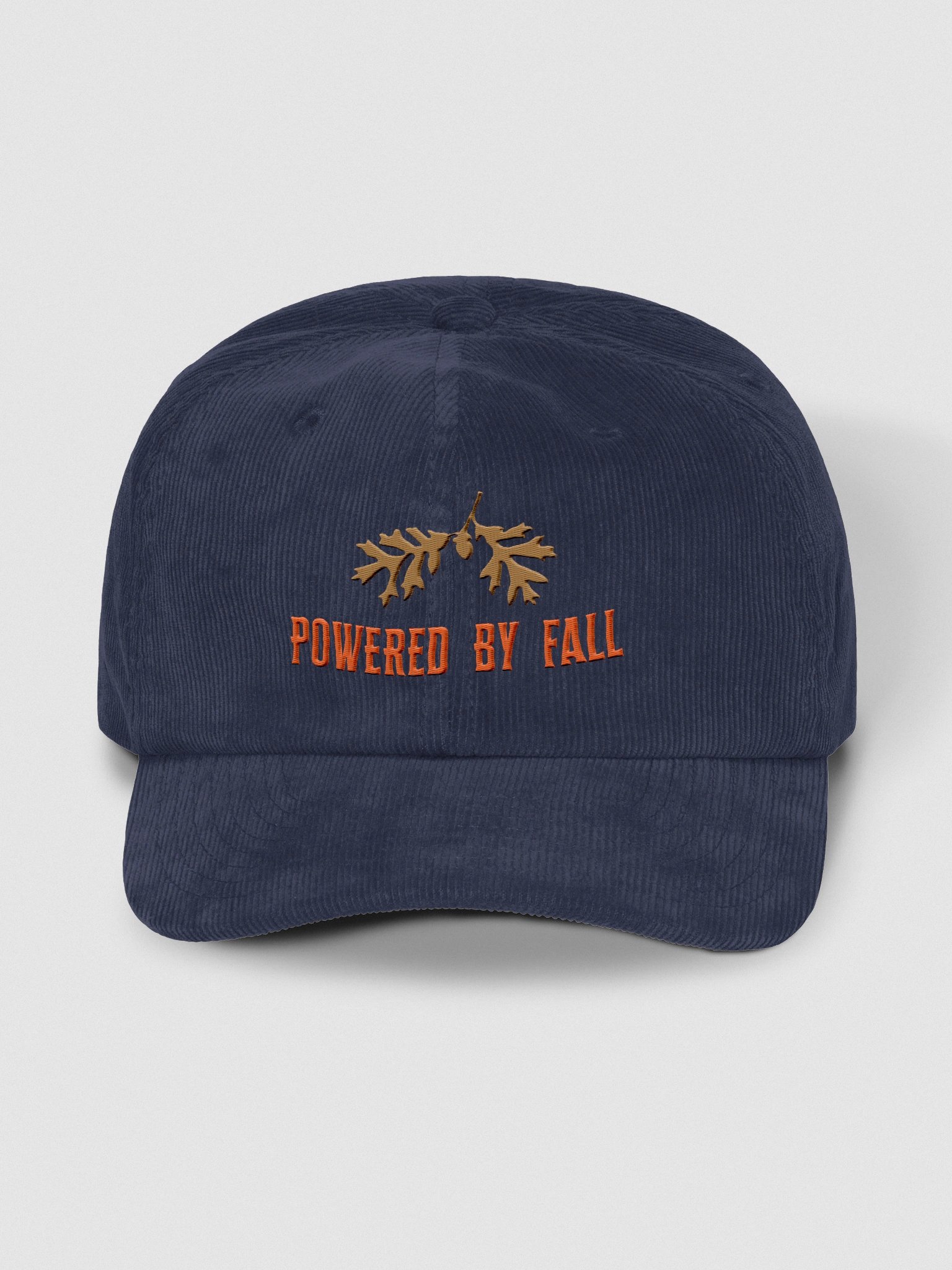 Powered by Fall, Autumn Foliage Corduroy Dad Hat product image (1)