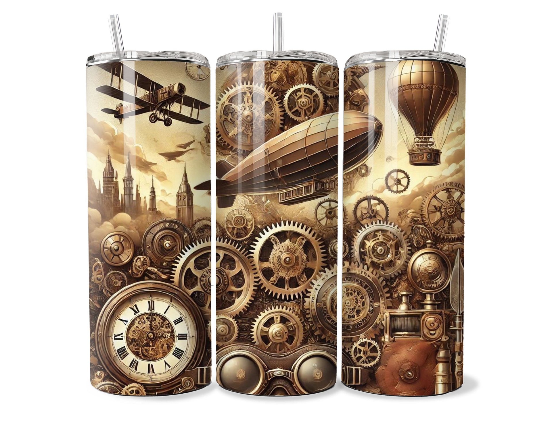Steampunk Adventure Tumbler - 20oz Stainless Steel product image (1)
