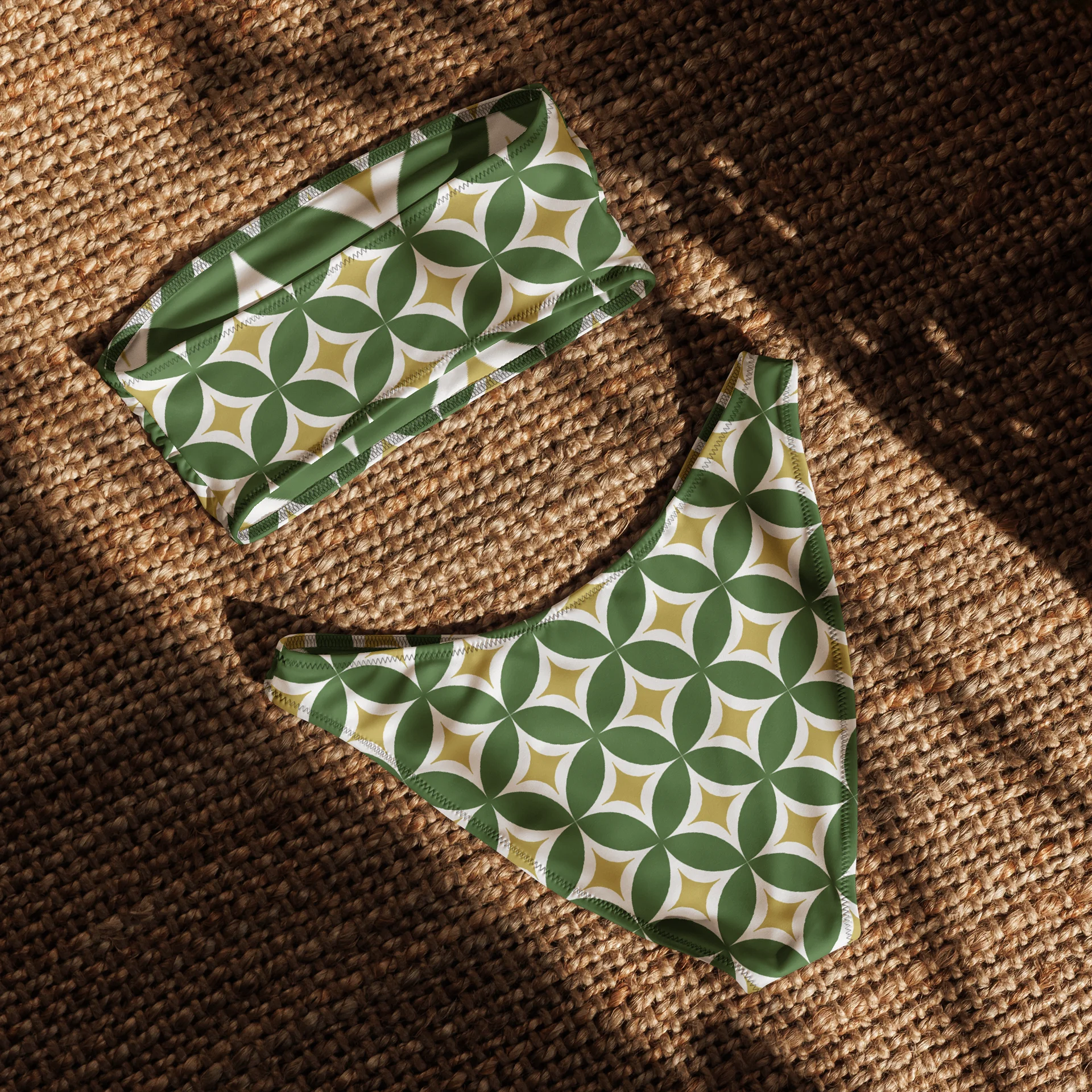 Tessellated Leaf Bandeau Bikini Set product image (3)