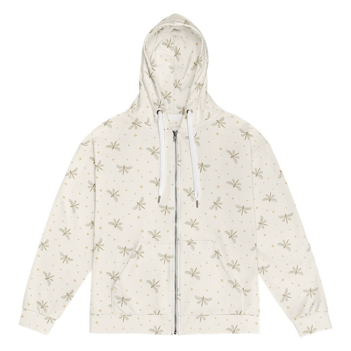 Serene Dragonflies Recycled Unisex Zip Hoodie product image (1)