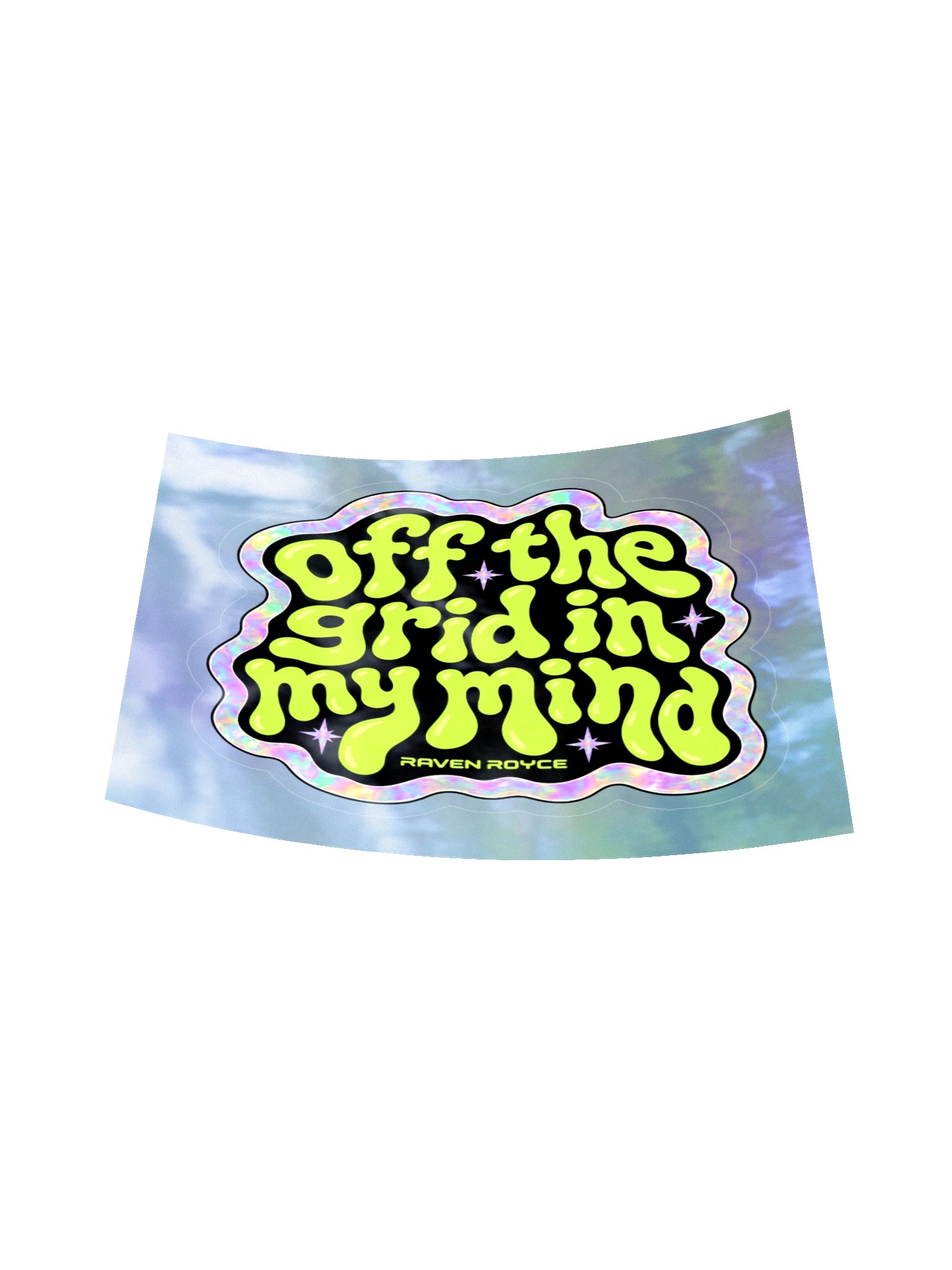 OFF THE GRID big holographic sticker product image (16)