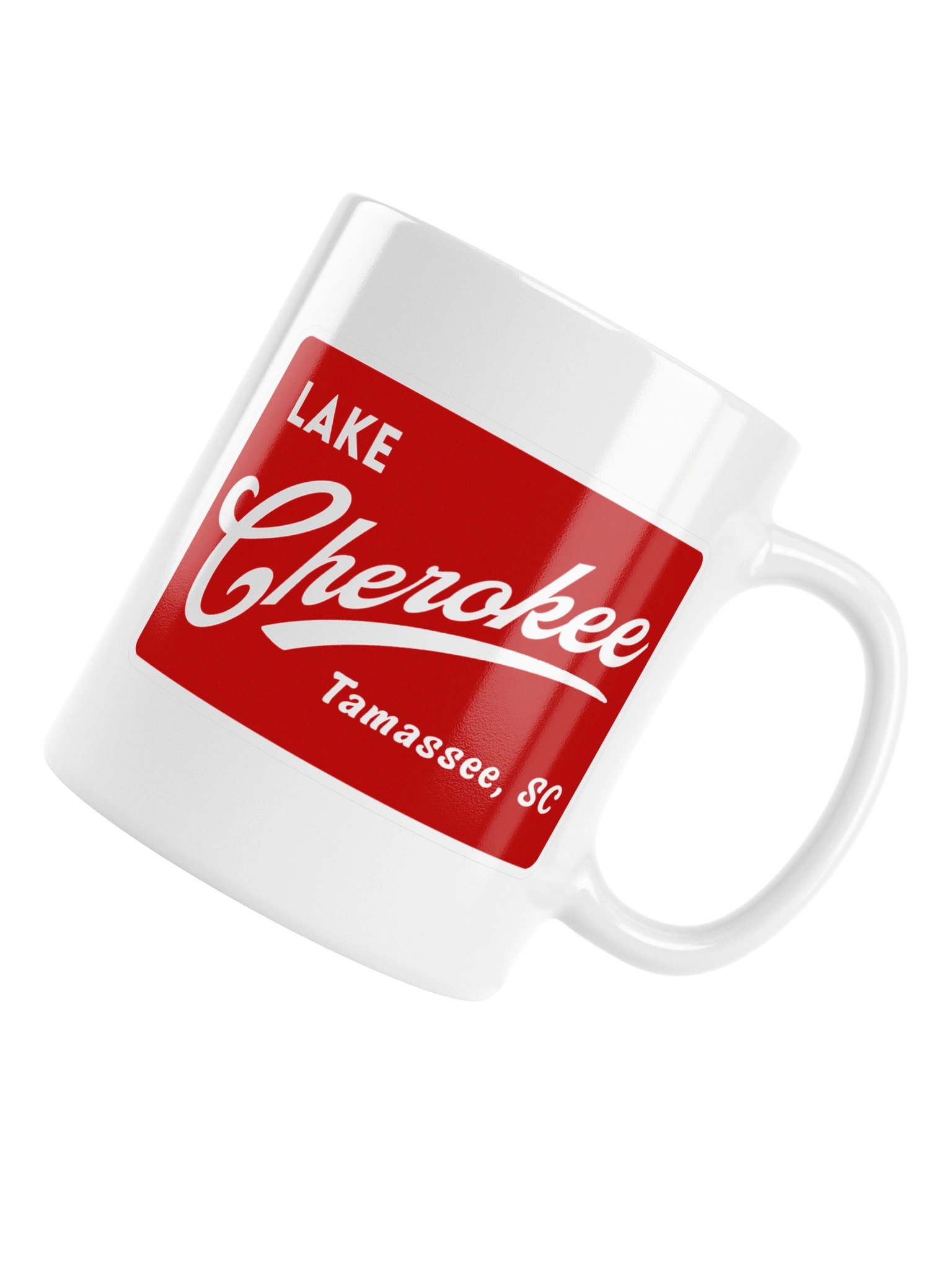 Lake Cherokee Ceramic Mug (Red Swoosh) product image (11)
