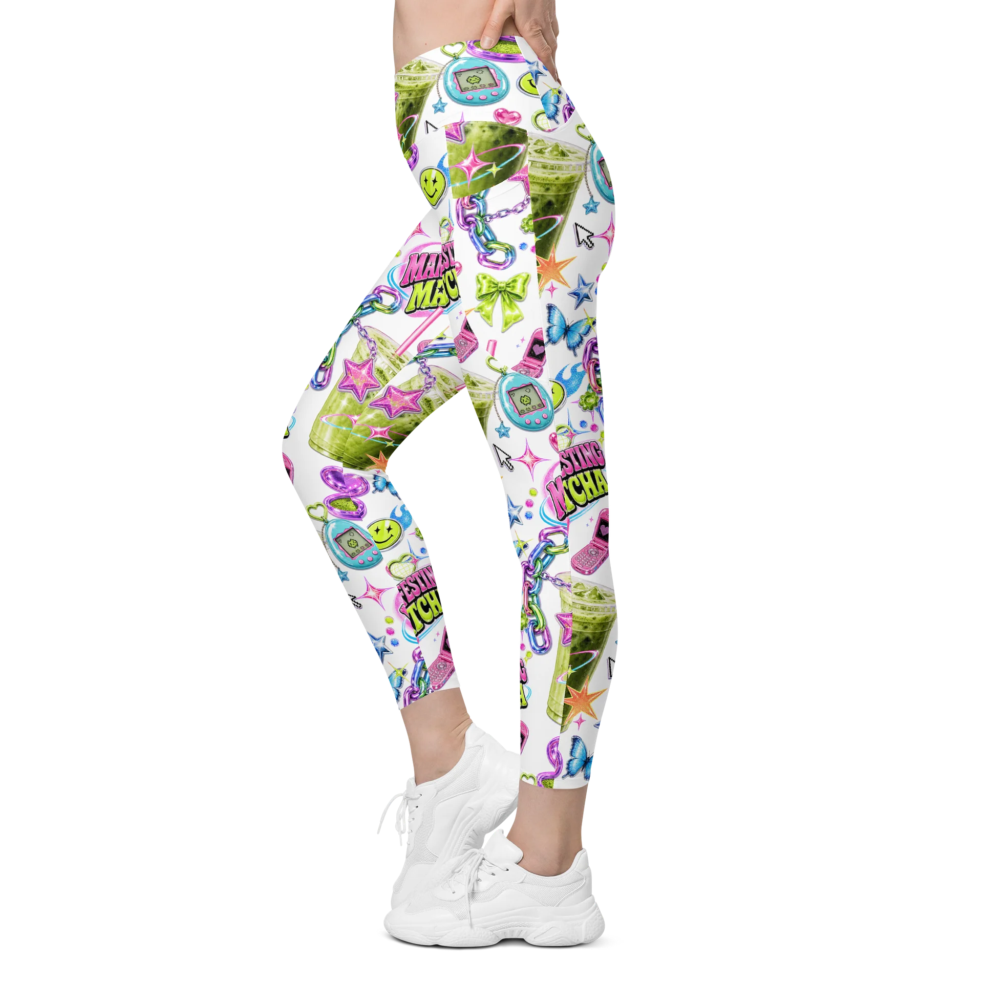 Manifesting Matcha Y2K Crossover Leggings product image (3)