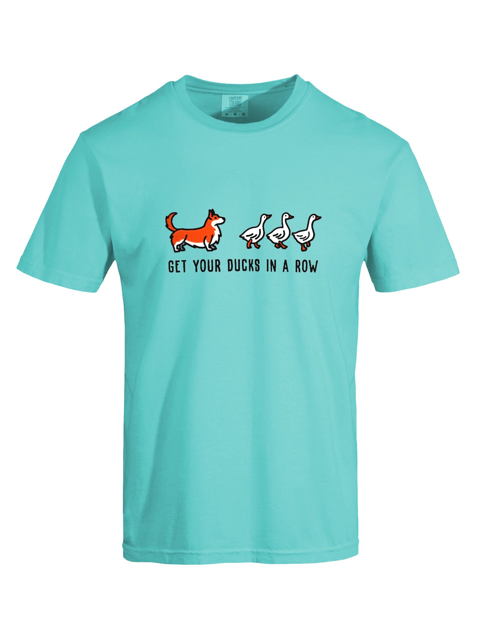 Get Your Ducks in a Row T-Shirt(Embroidered) of a Cardigan Welsh Corgi(Orange) product image (10)