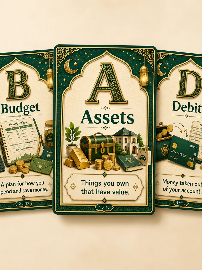 ABC's of Financial Literacy Digital Flash Cards for Kids | 60 Printable Cards product image (1)