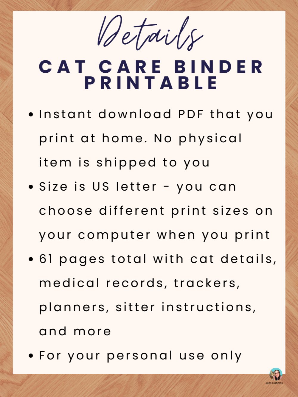 Black Cats & Flowers Cat Care Binder Printable product image (11)