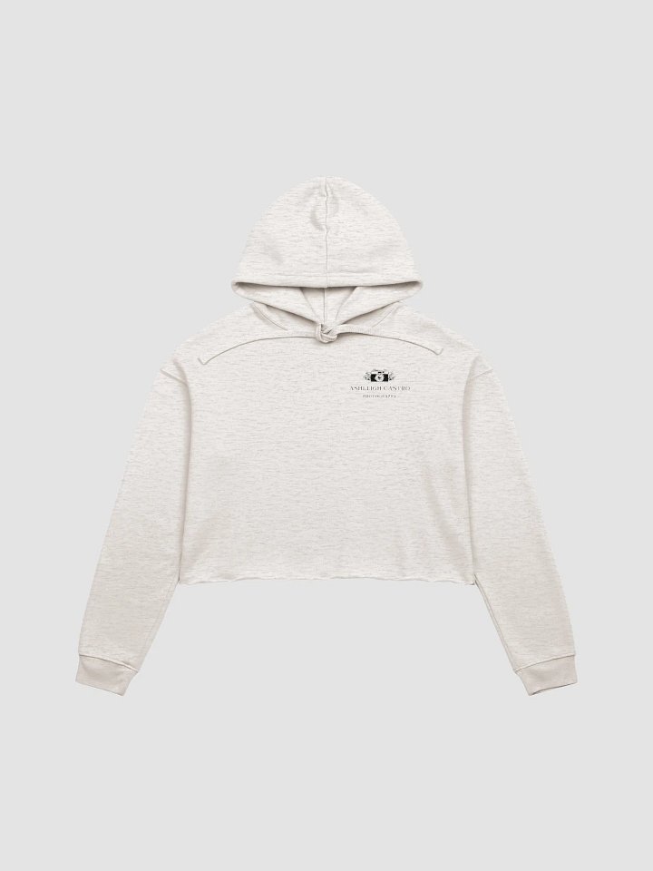 Botanical Camera Logo Crop Top Hoodie (Black Logo) product image (1)