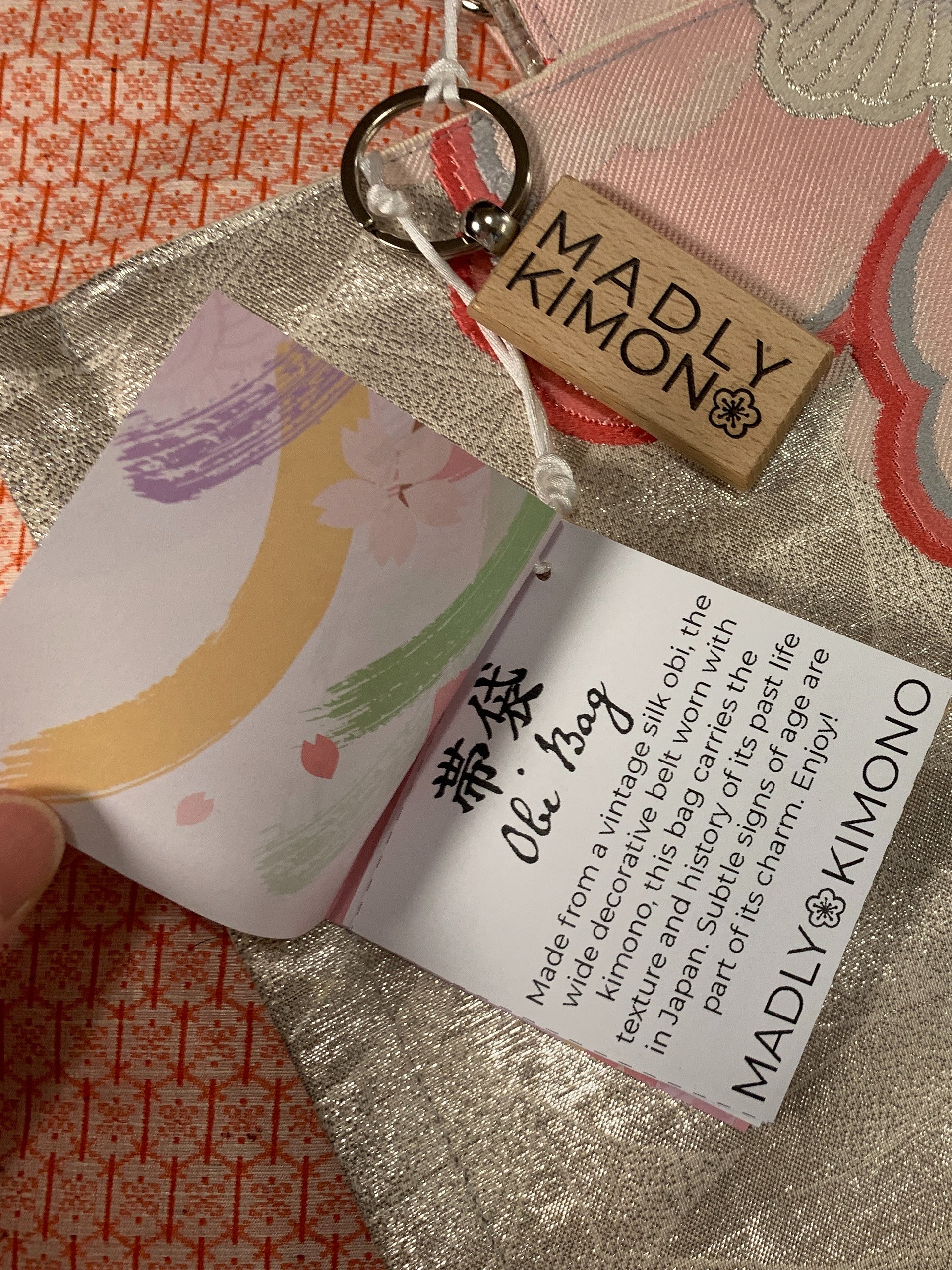 Upcycled Japanese Obi Shoulder Purse ~ Handmade Bag with Vintage Japanese Kimono Textiles product image (12)