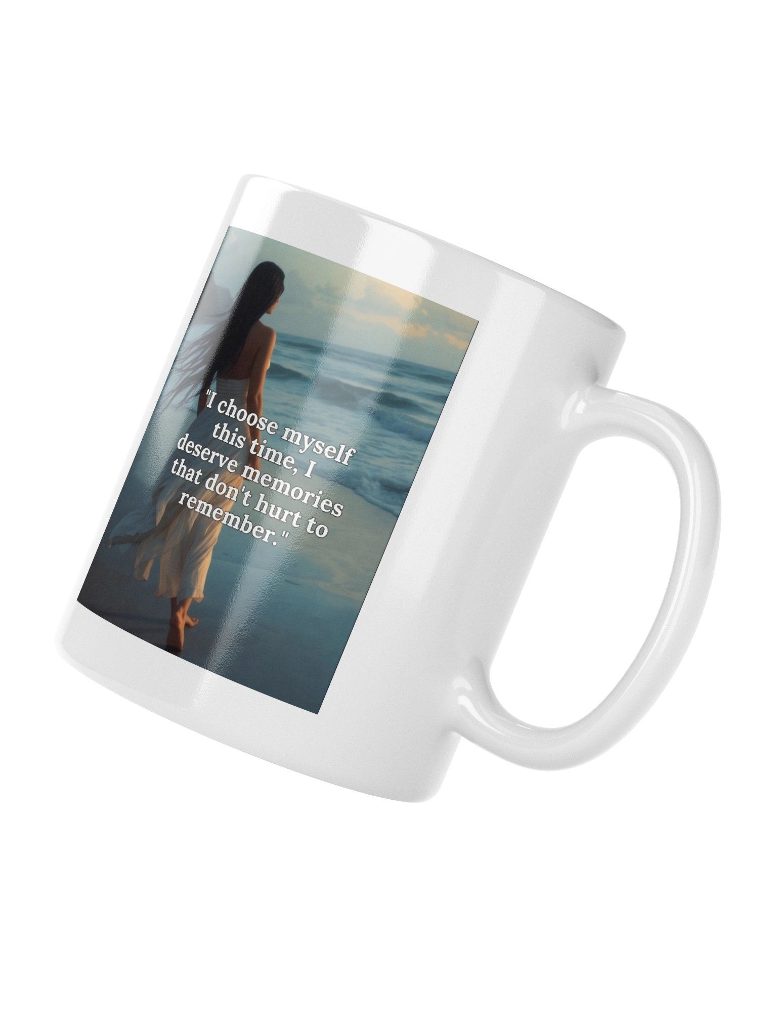 Mind Matter- I Choose Myself Beach Quote- White Mug product image (4)