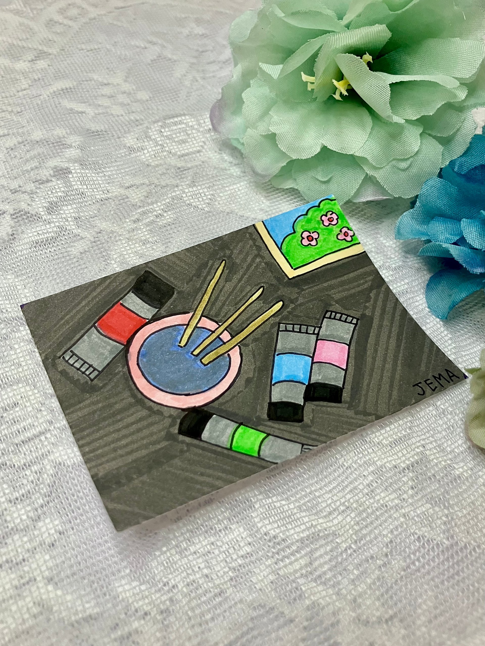 Painting Time ACEO Original Marker Artwork product image (2)