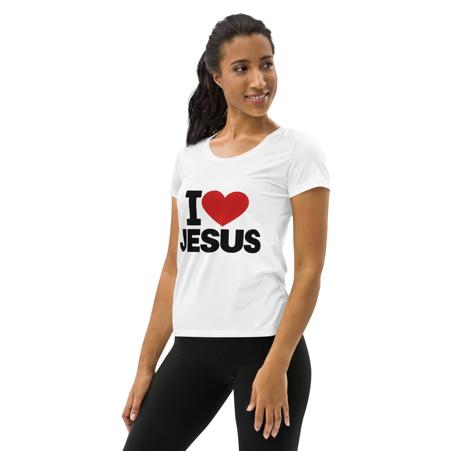 I Love Jesus Christian T-Shirt - Faith-Based Heart Graphic Tee product image (3)