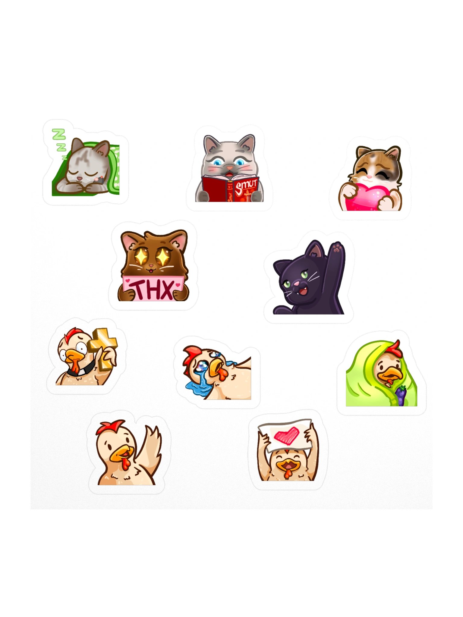 Cats and Cawks Stickers product image (1)