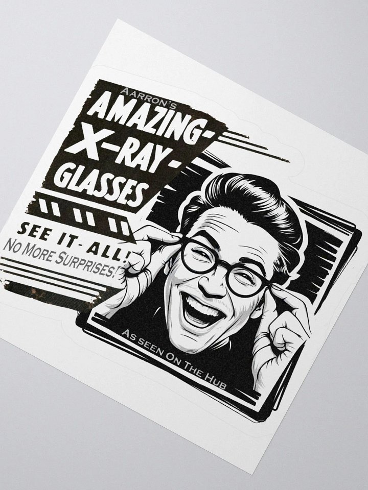 Aarron's Amazing X-Ray Glasses Vinyl Sticker product image (6)