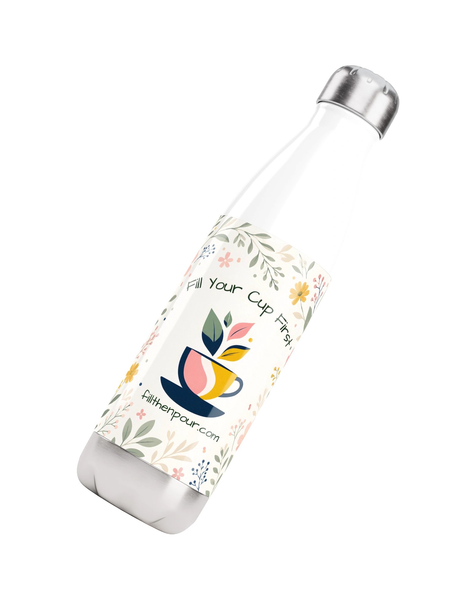 Floral Fill Your Cup First Insulated Water Bottle product image (4)