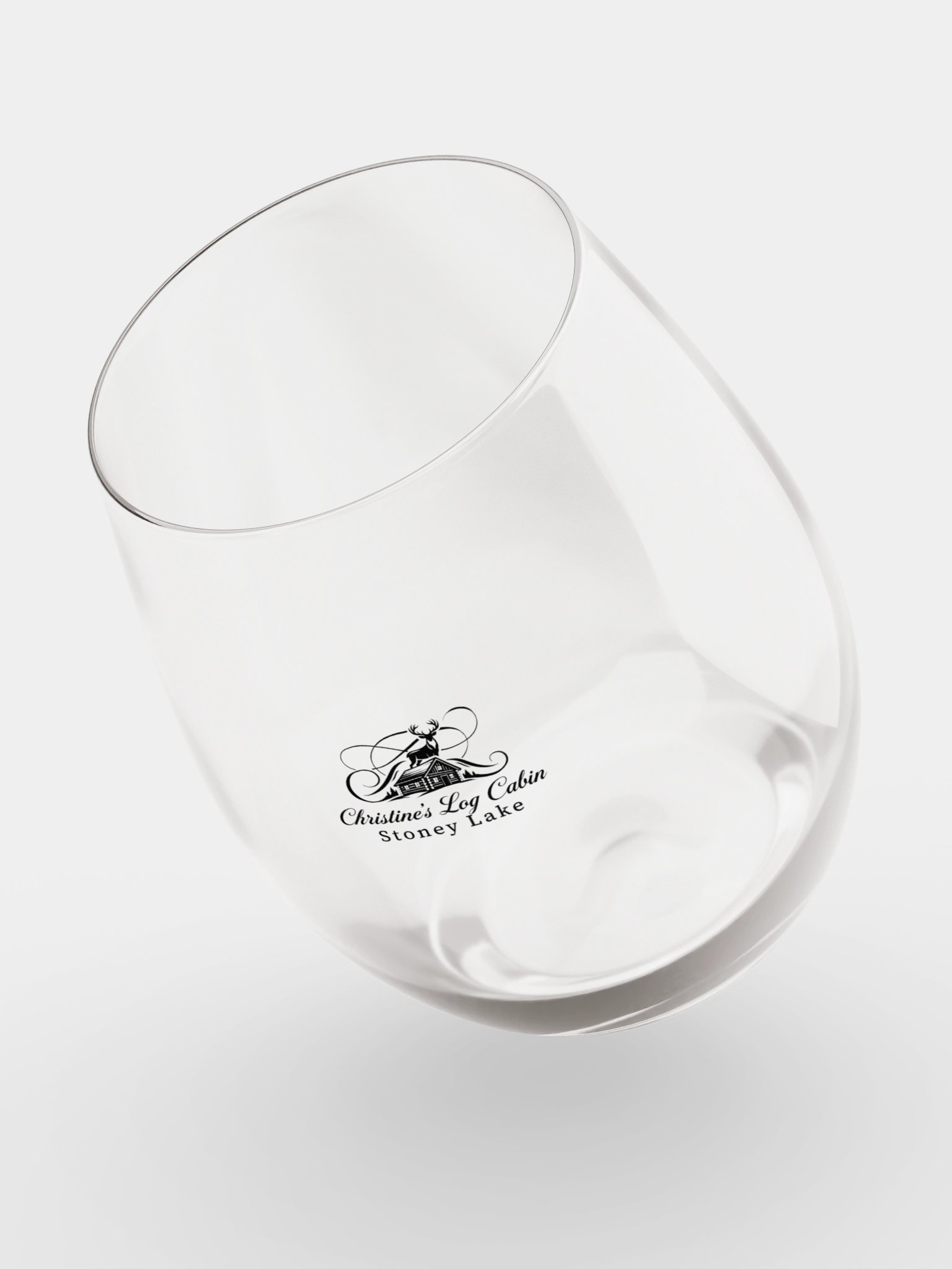 Rustic Charm Stemless Wine Glass | Christine's Log Cabin on Stoney Lake product image (4)
