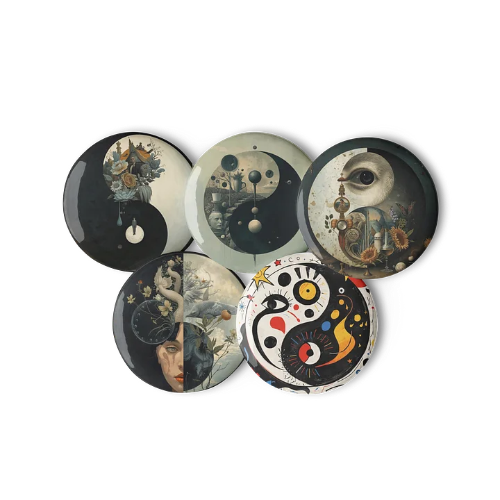 Cosmic Balance Art Pins (set 3) – Abstract Yin & Yang Collection product image (2)