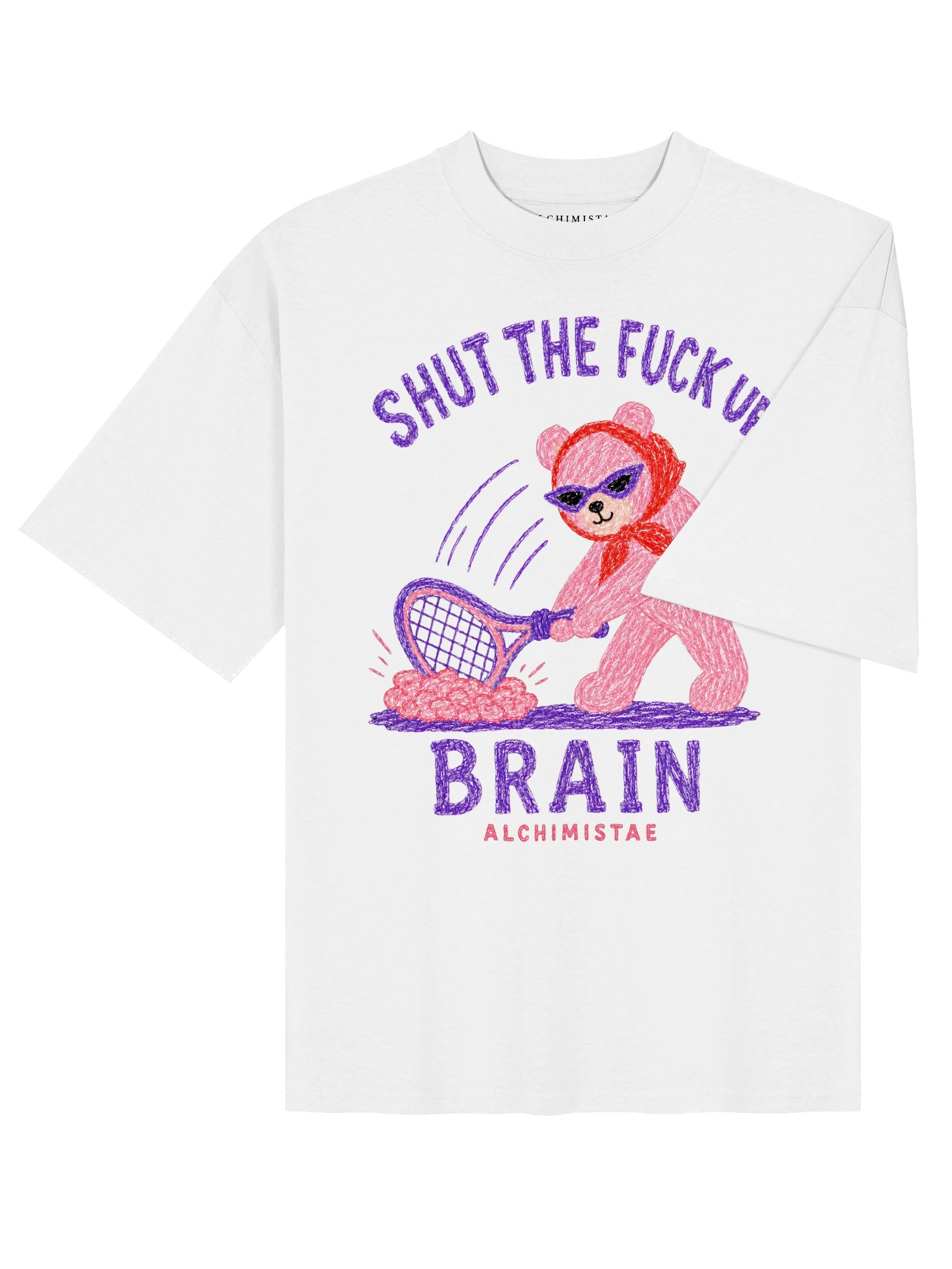T-Shirt Unisex Oversize Coton Bio Poids Lourd - OVERTHINKING product image (10)