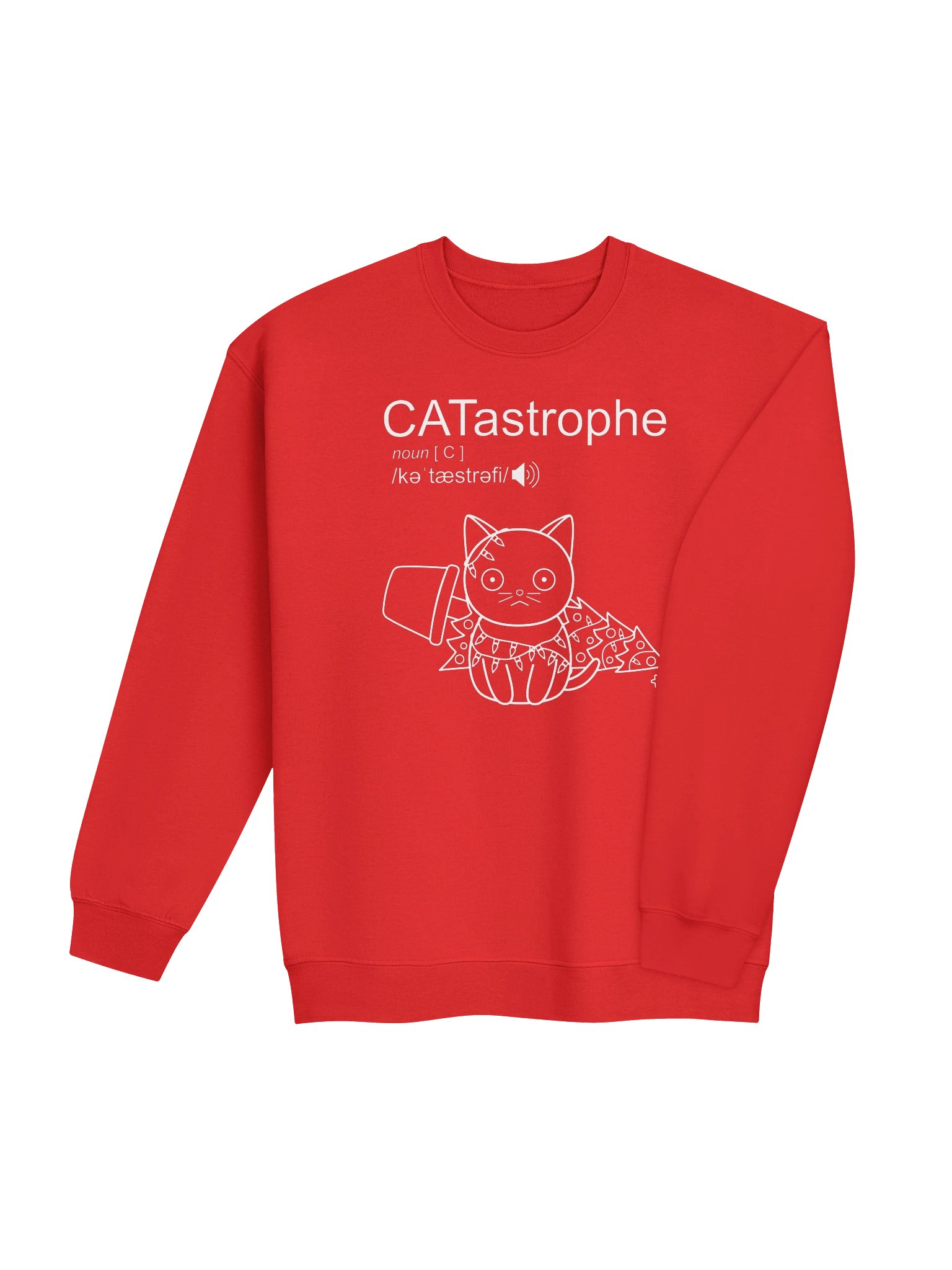 CATastrophe (Cat with Christmas Tree) - Unisex Adult Sweatshirt product image (3)