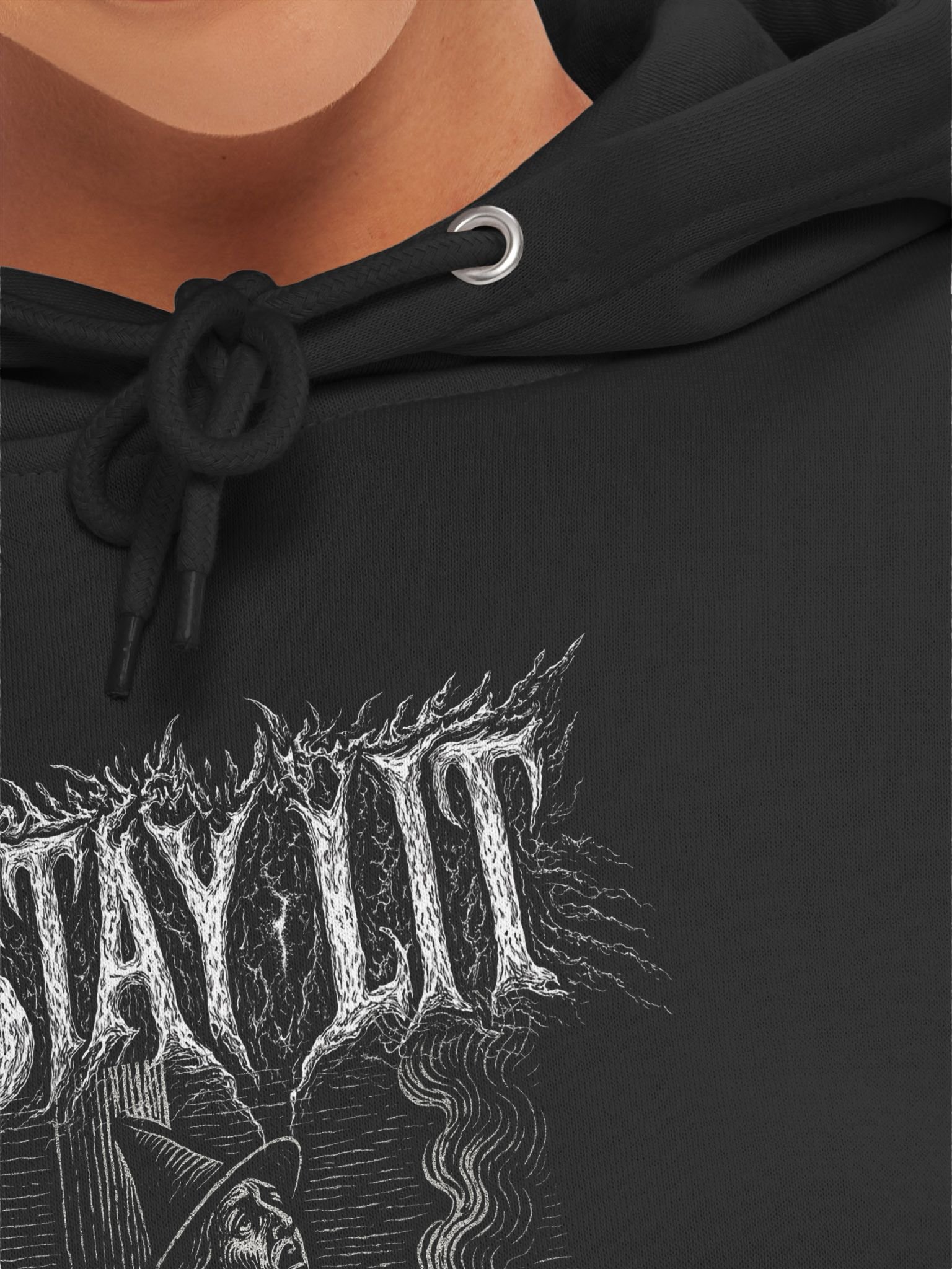 STAY LIT - witch burning at the stake, funny, vintage woodcut, meme hoodie sweatshirt product image (7)