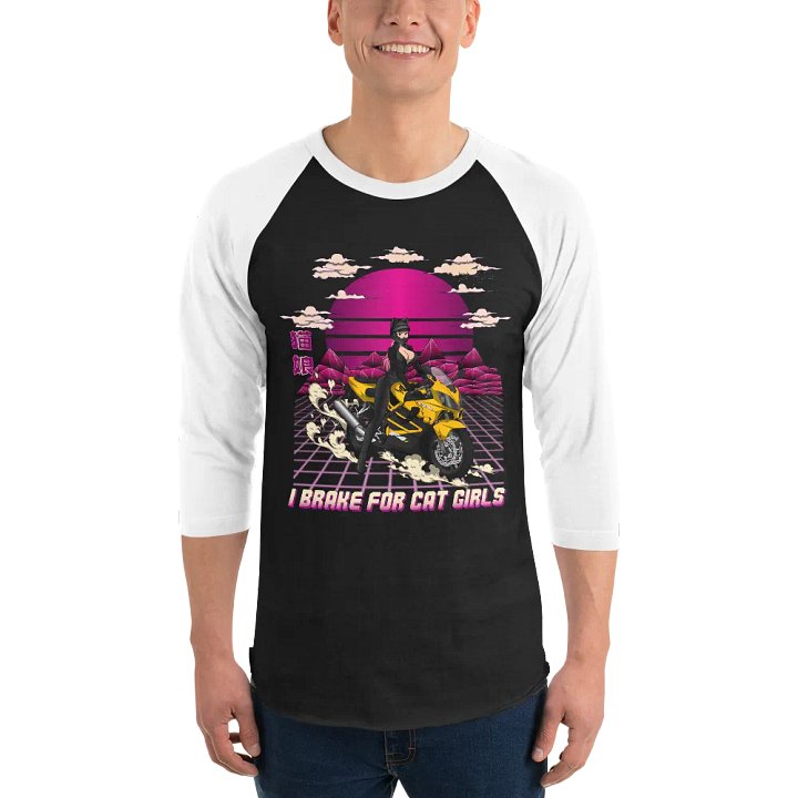 Biker Cat Girl Two-Tone T product image (1)