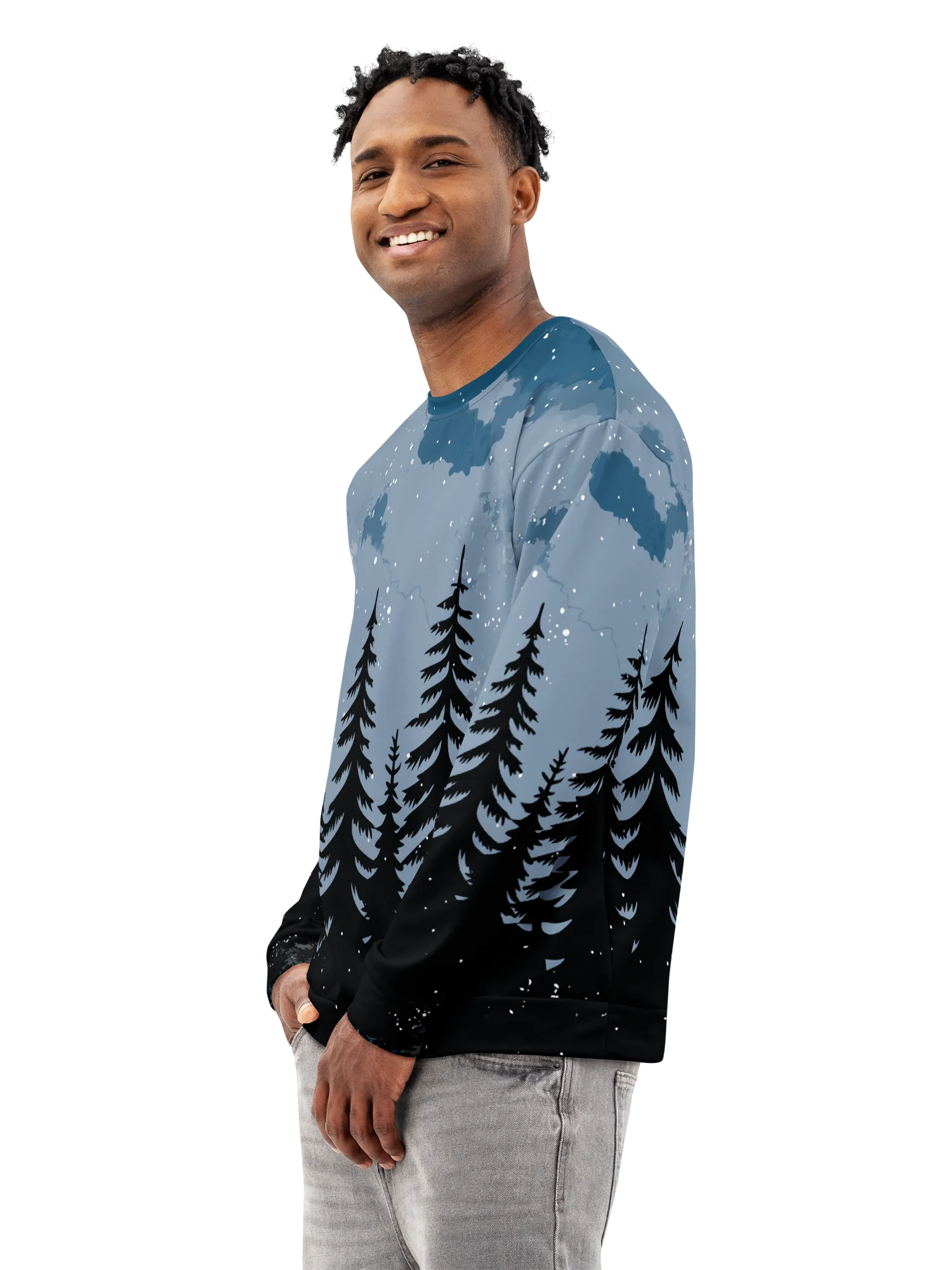Forest Night Sky Sweatshirt product image (4)