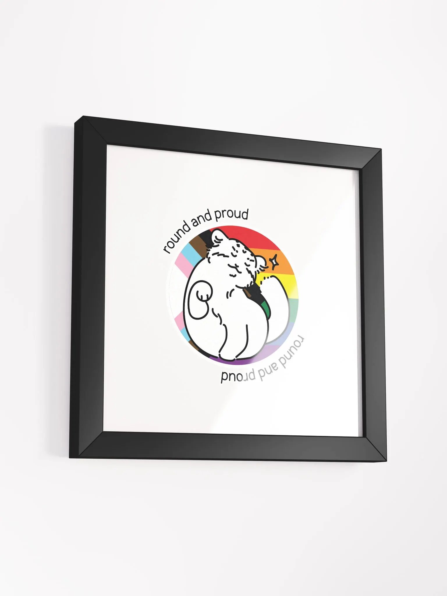 Round and Proud Manul Pride Version - Framed Print product image (7)