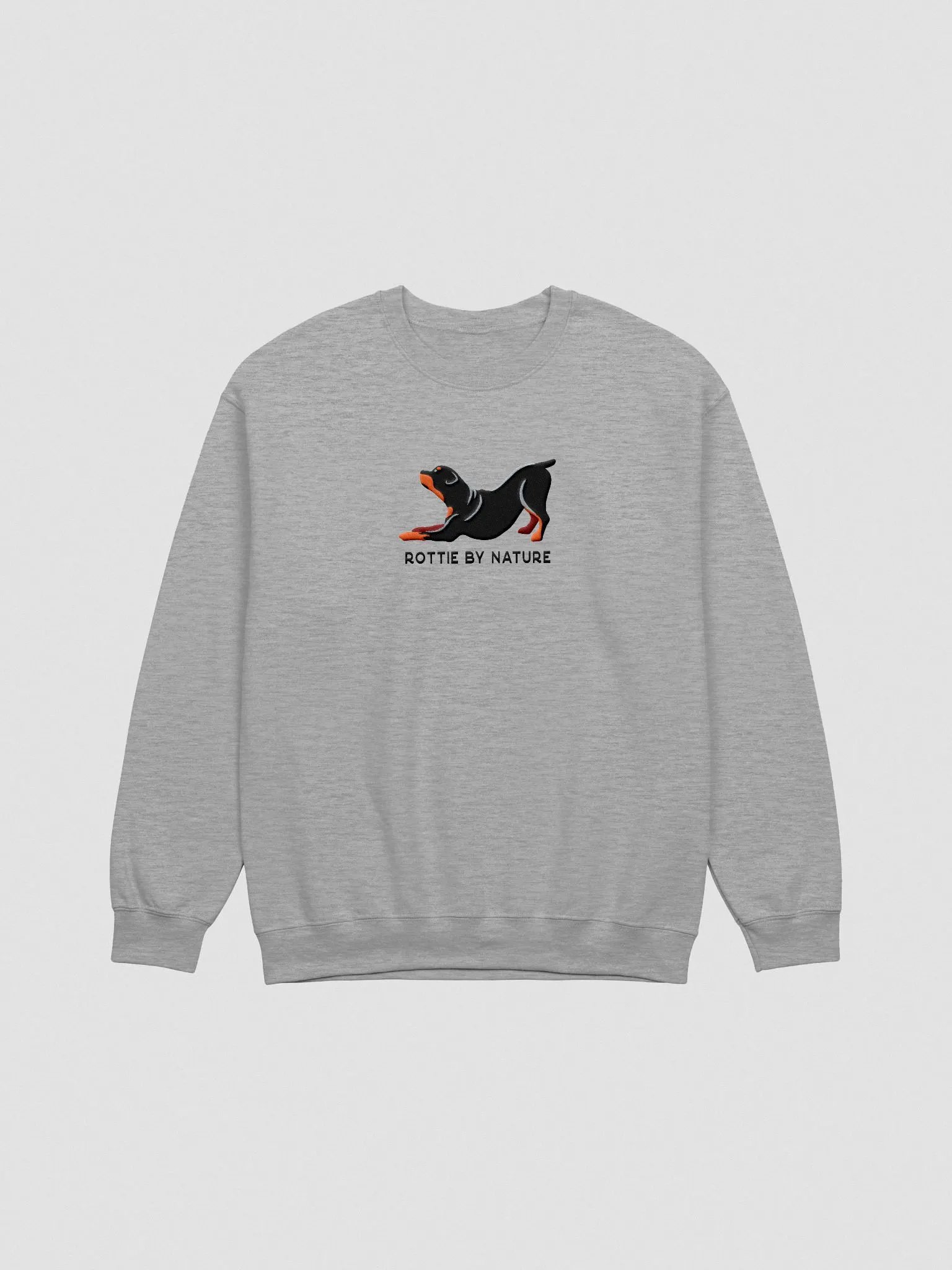 Rottie By Nature Sweatshirt (Embroidered) of a Rottweiler product image (4)