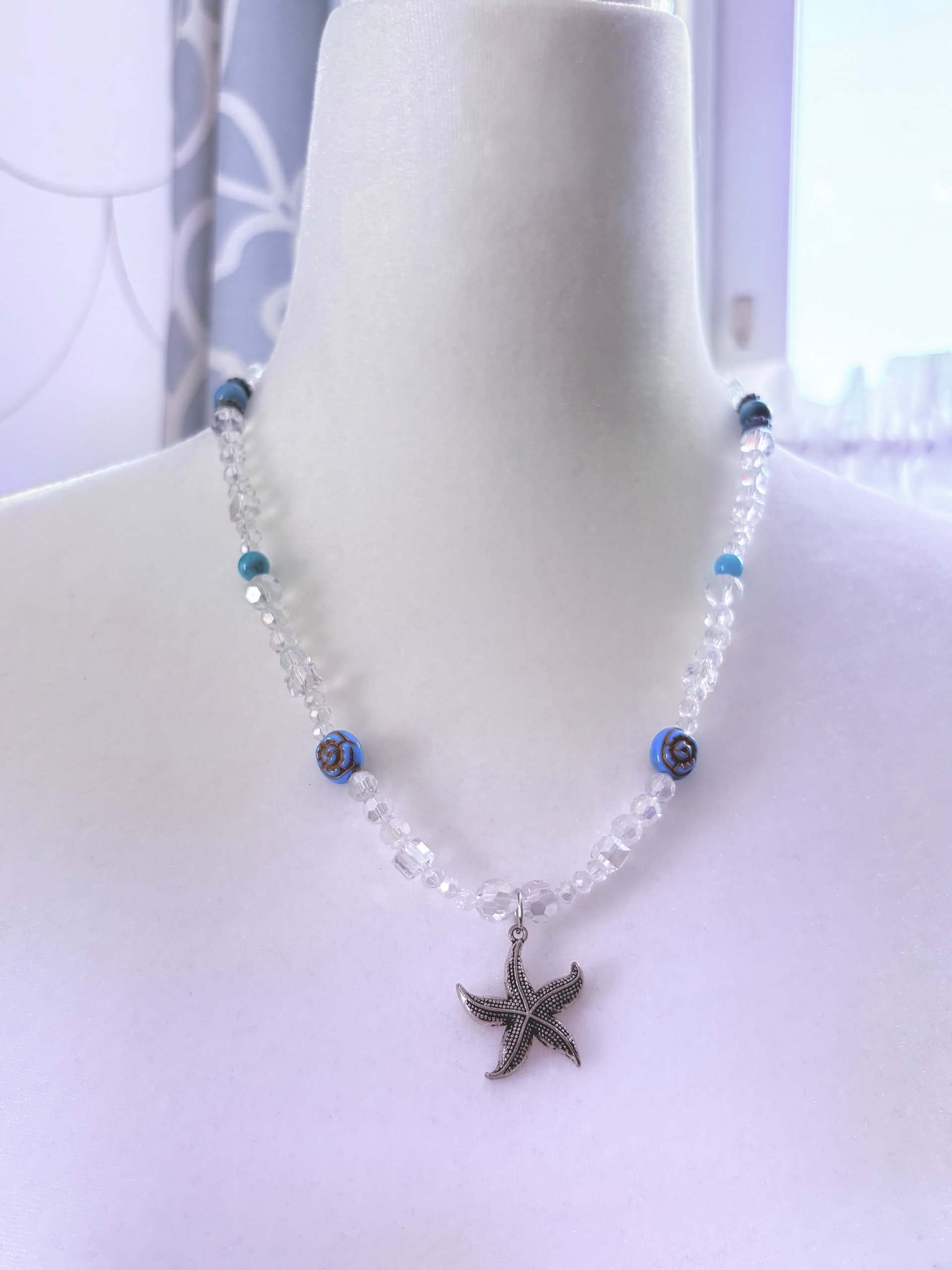 MFD-00024 | Silver Tone | Seaside Radiance | Starfish Pendant Necklace by Monique Faella Designs™ product image (3)