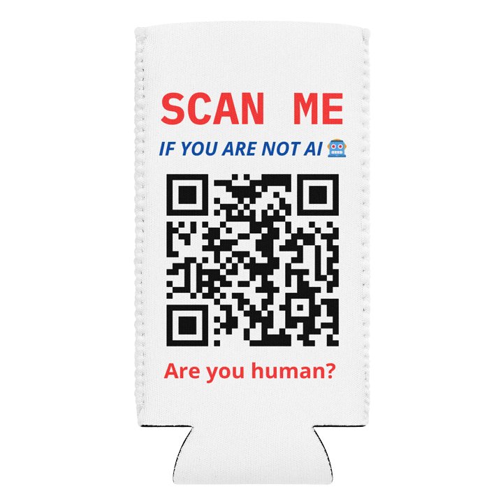 AI inspired Can Cooler with QR Code Reward. product image (1)