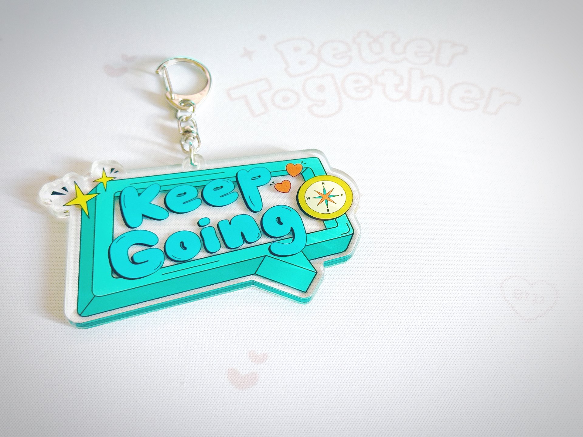 keep going ♡ acrylic keychain product image (4)