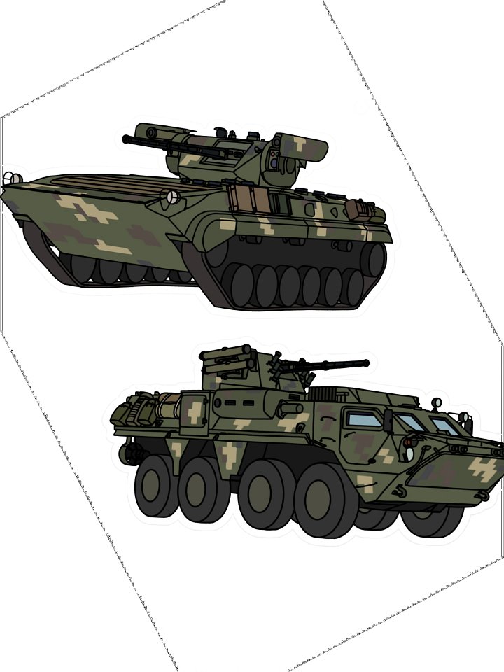 Ukrainian BMP-1TS & BTR-4 Sticker Sheet product image (1)