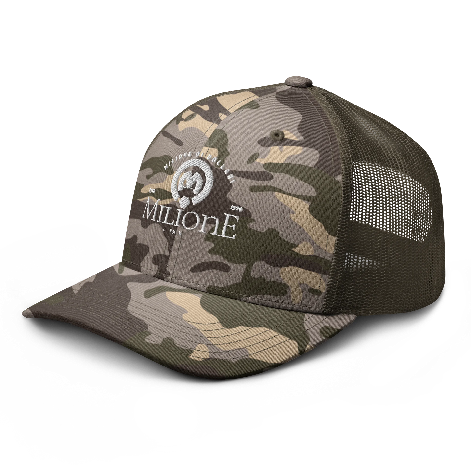 Pixel Face Logo Camouflage Trucker Hat product image (4)