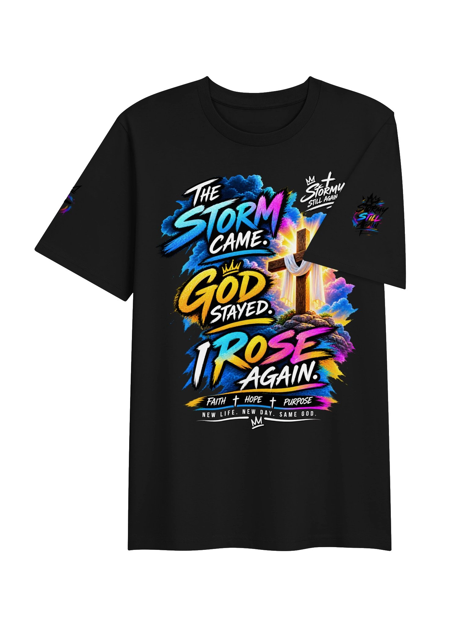 Storm Came, Faith Remained Premium Tee product image (4)