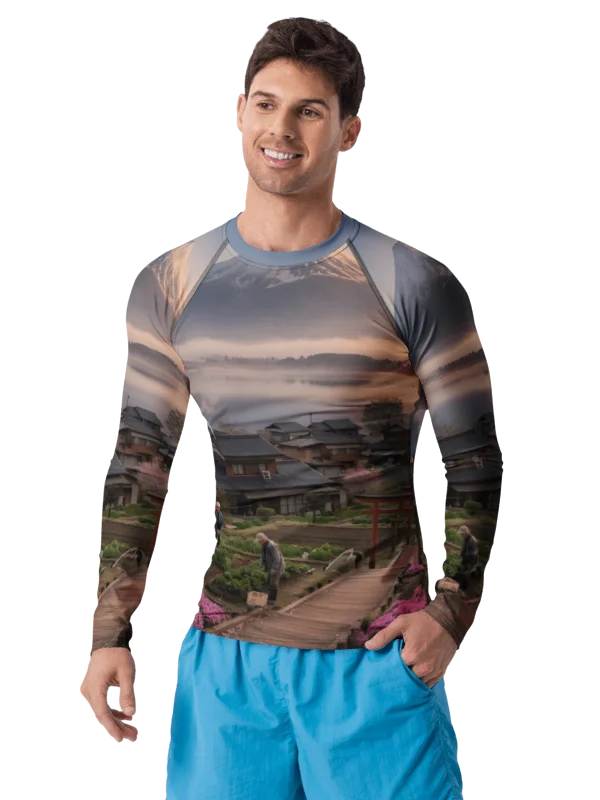 Men's Mount Fuji Long Sleeve Rash Guard | UPF 50+ Sun Protection product image (7)