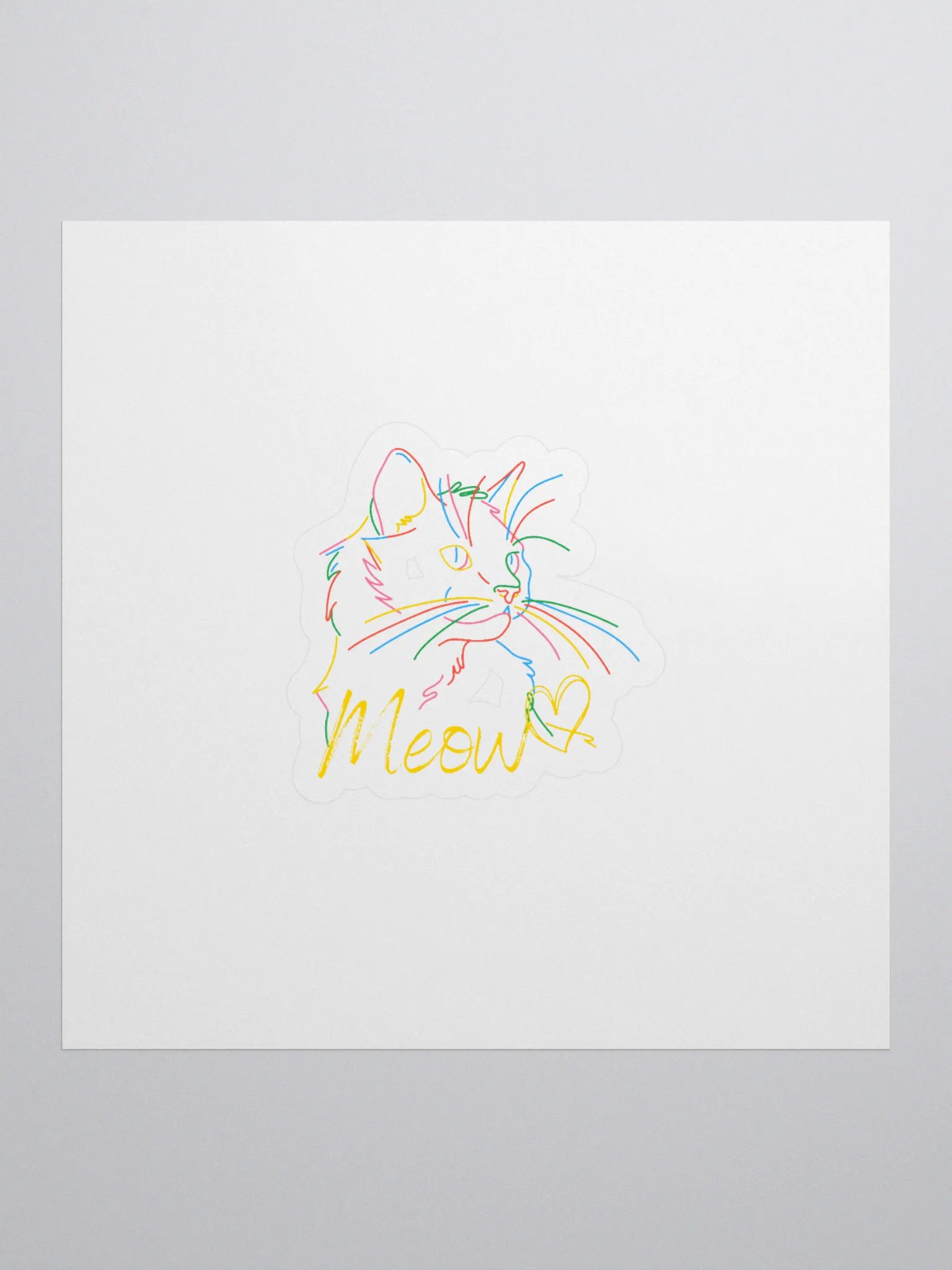 Whimsical Meow Cat Stickers product image (1)