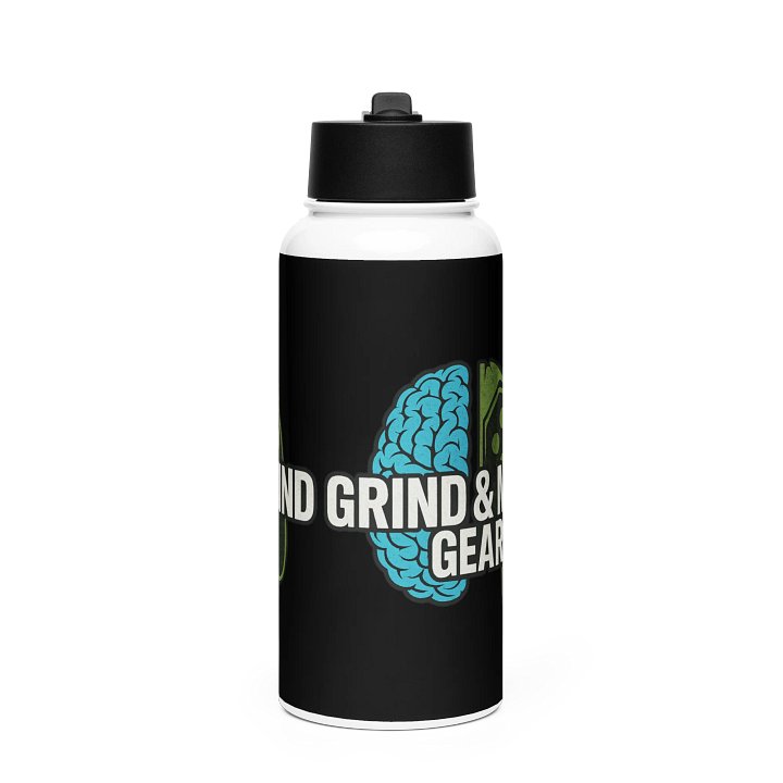 Grind & Mind Gear Stainless Steel Water Bottle w/ Straw And Lid product image (1)